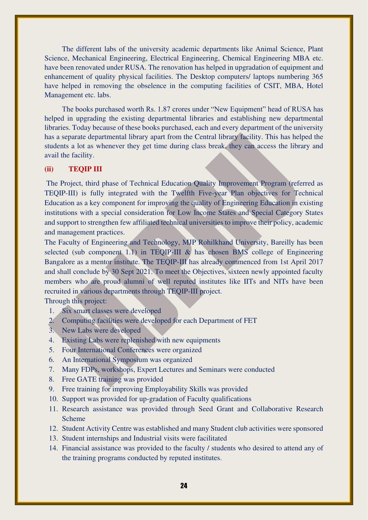Mahatma Jyotiba Phule Rohilkhand University, Bareilly Information Brochure 2022-24 - Page 24