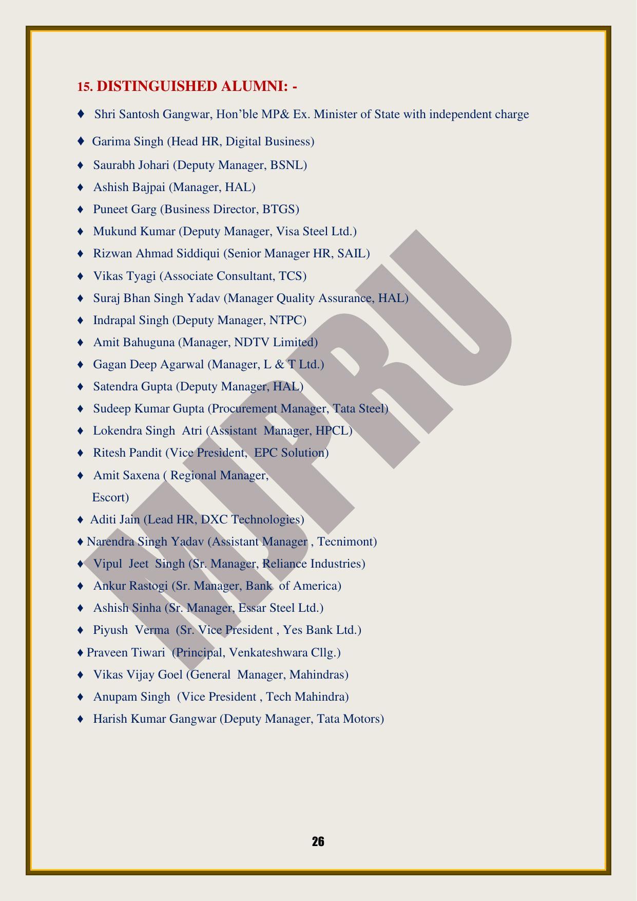 Mahatma Jyotiba Phule Rohilkhand University, Bareilly Information Brochure 2022-24 - Page 26