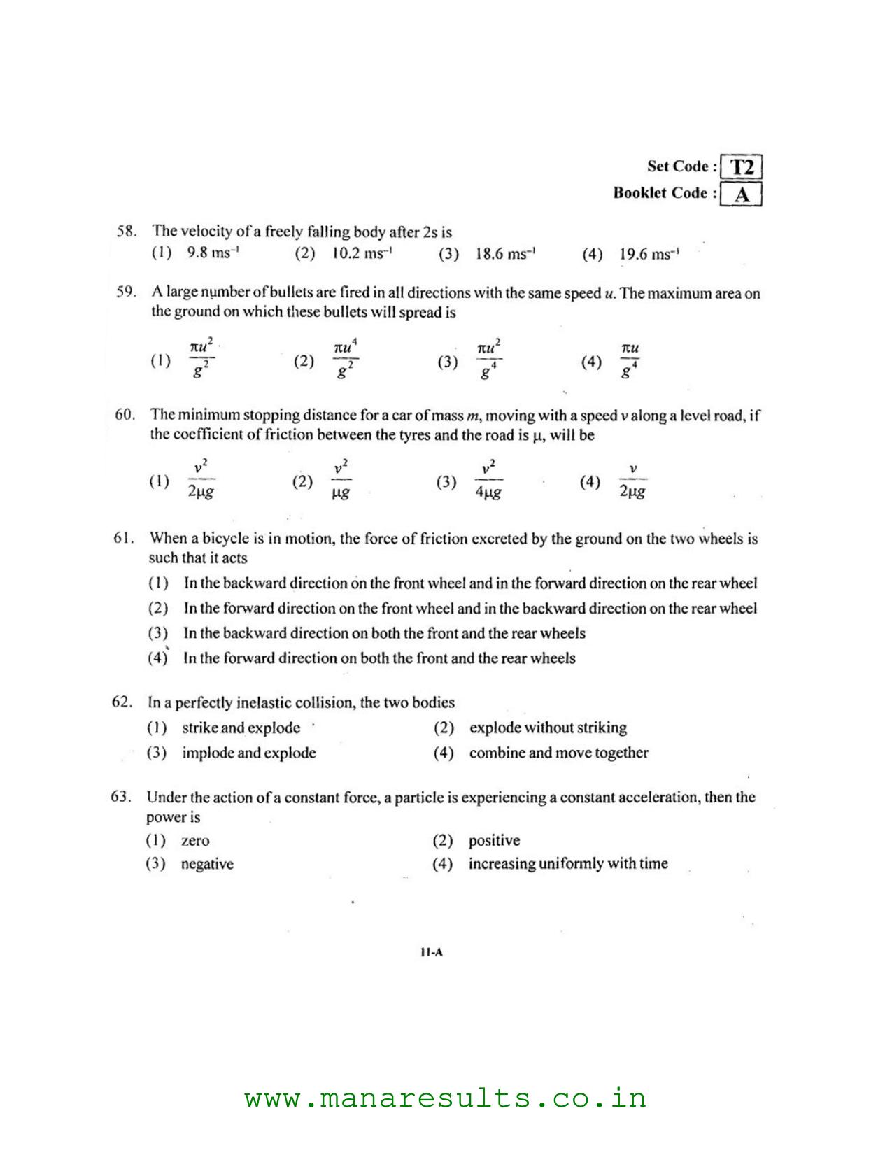 AP ECET 2016 Mining Engineering Old Previous Question Papers - Page 10