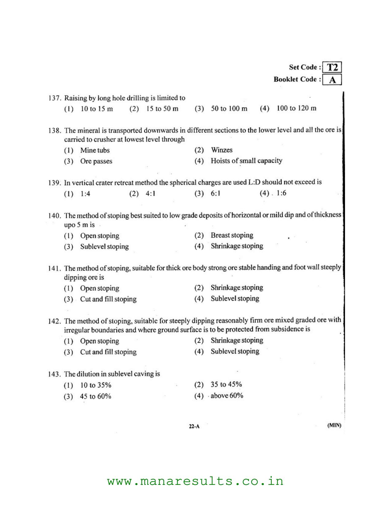 AP ECET 2016 Mining Engineering Old Previous Question Papers - Page 21