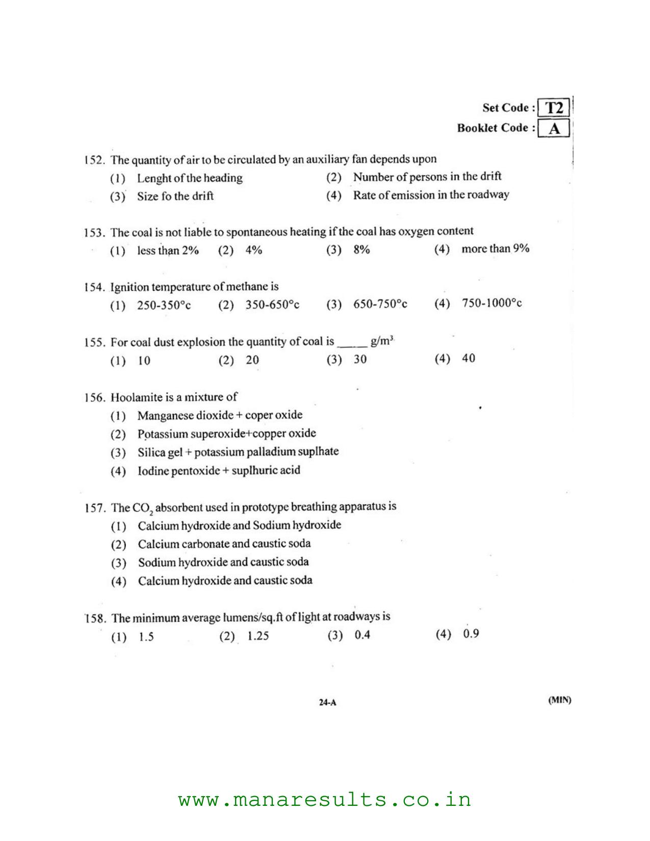 AP ECET 2016 Mining Engineering Old Previous Question Papers - Page 23