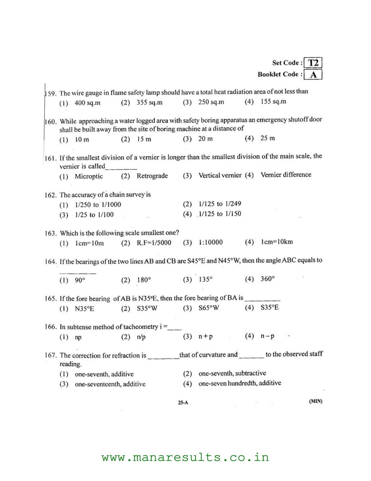 AP ECET 2016 Mining Engineering Old Previous Question Papers - Page 24