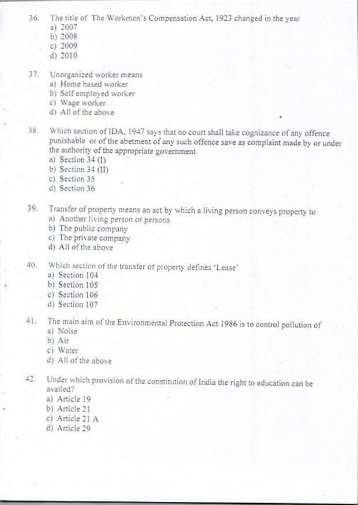 KUET 2024 LLM Question Paper - Page 7