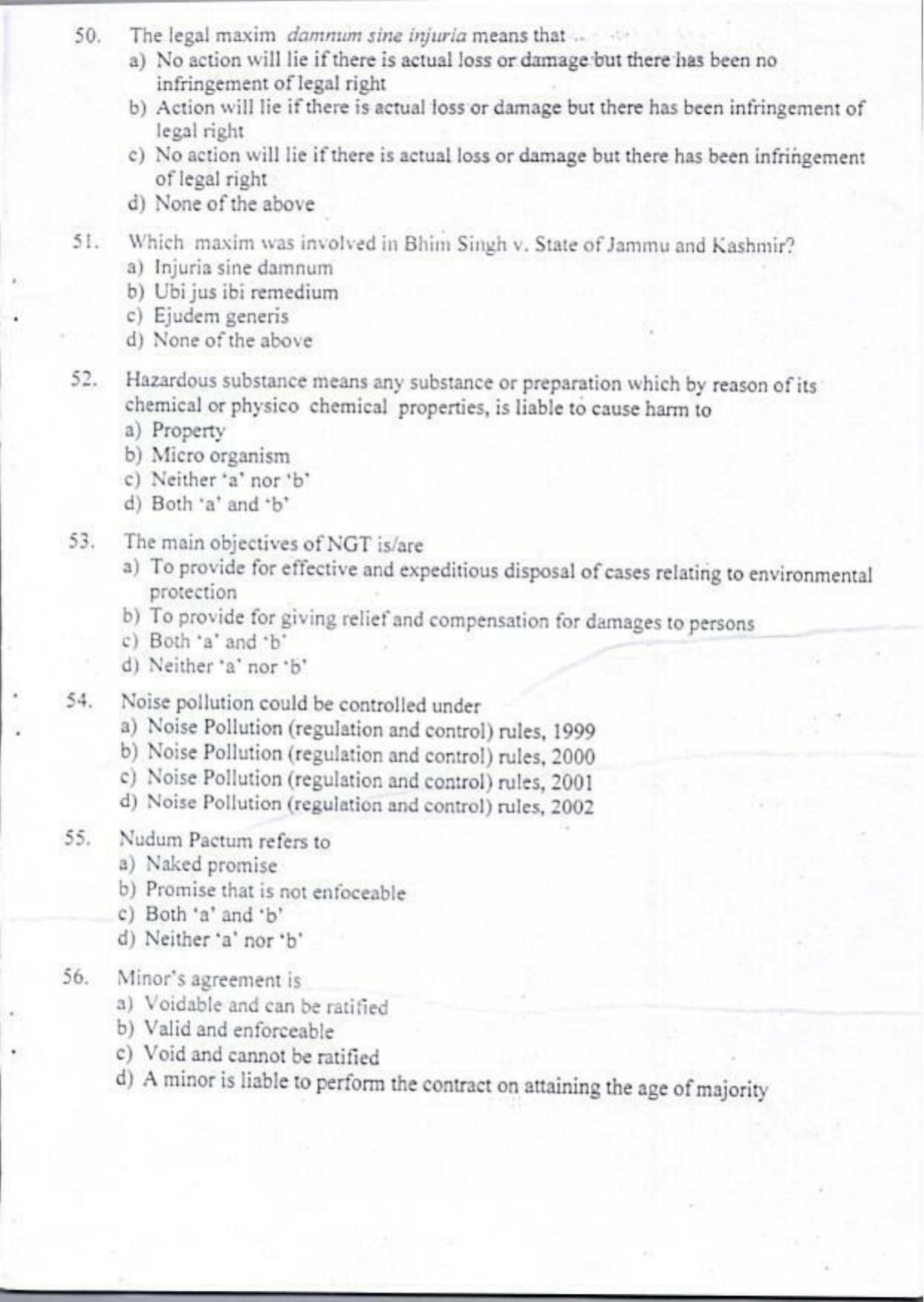 KUET 2024 LLM Question Paper - Page 9