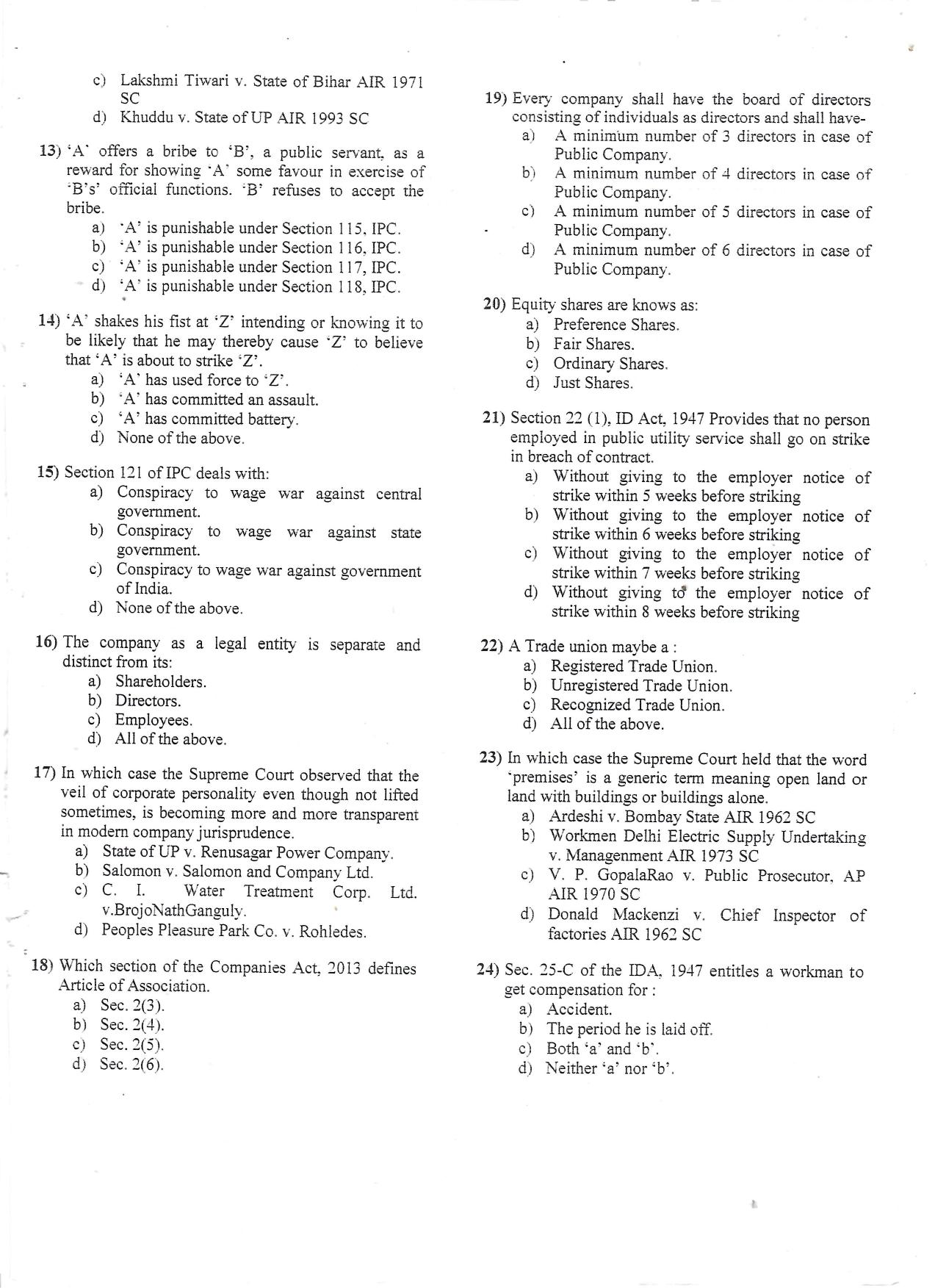KUET 2024 LLM Question Paper - Page 13