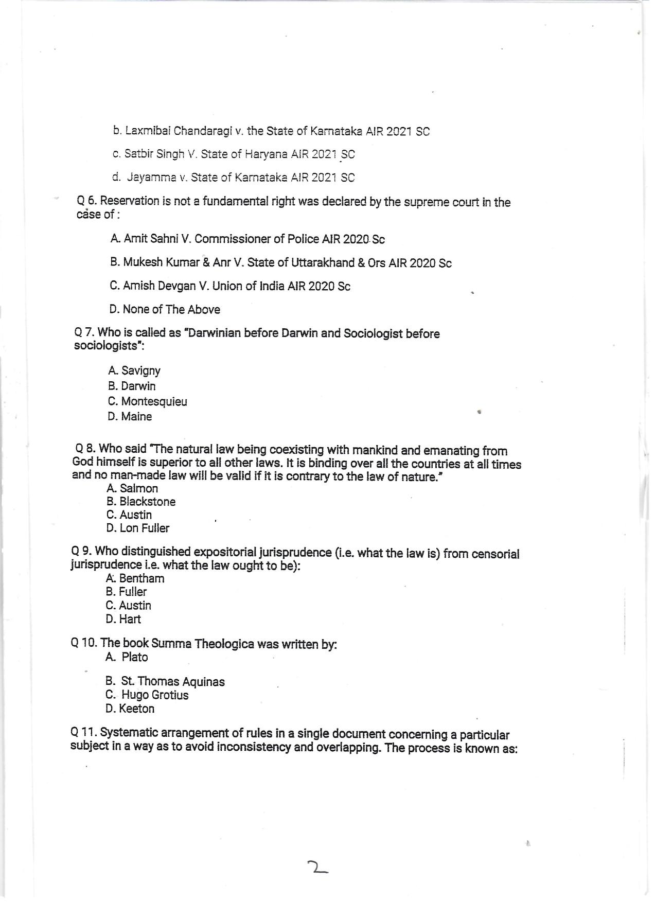 KUET 2024 LLM Question Paper - Page 19
