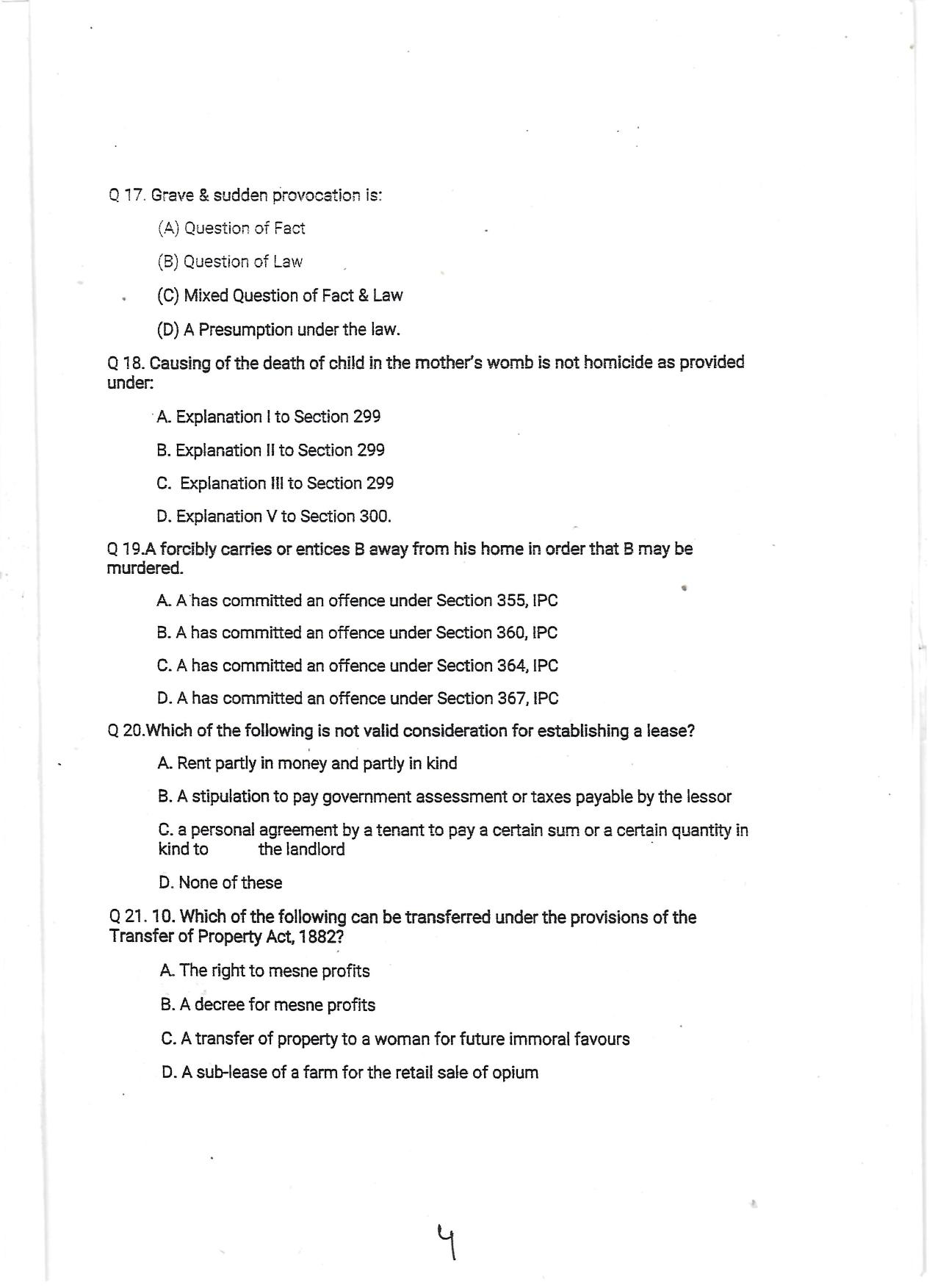 KUET 2024 LLM Question Paper - Page 21