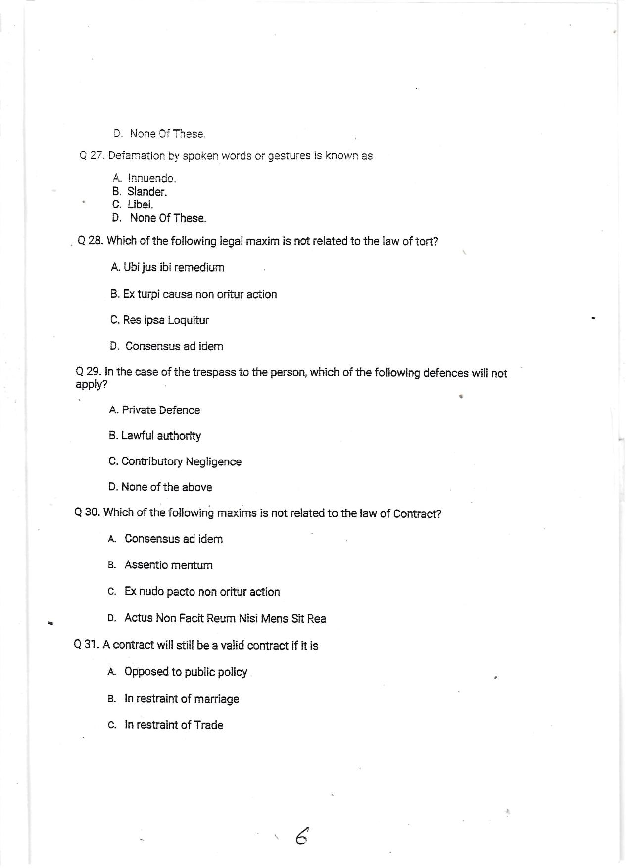 KUET 2024 LLM Question Paper - Page 23