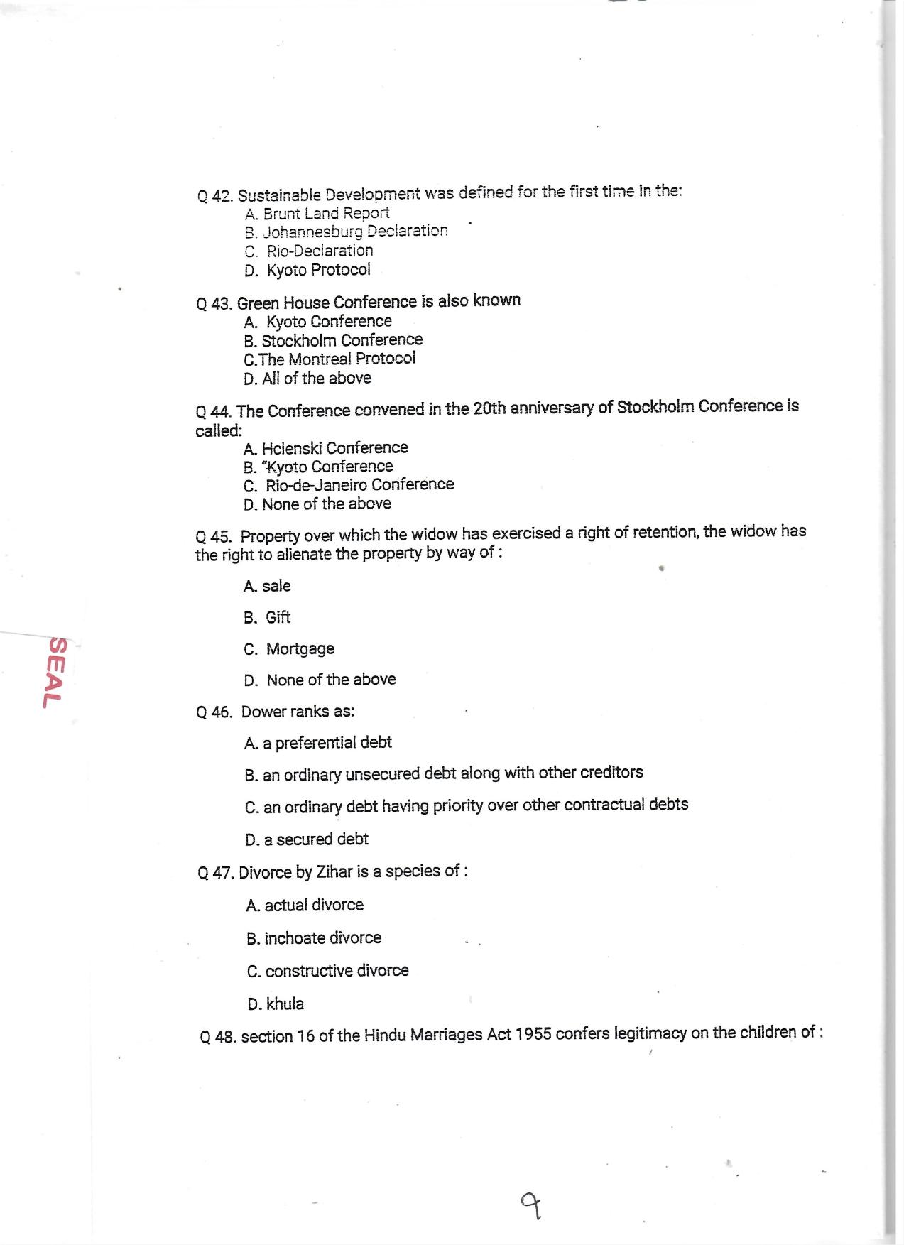KUET 2024 LLM Question Paper - Page 26