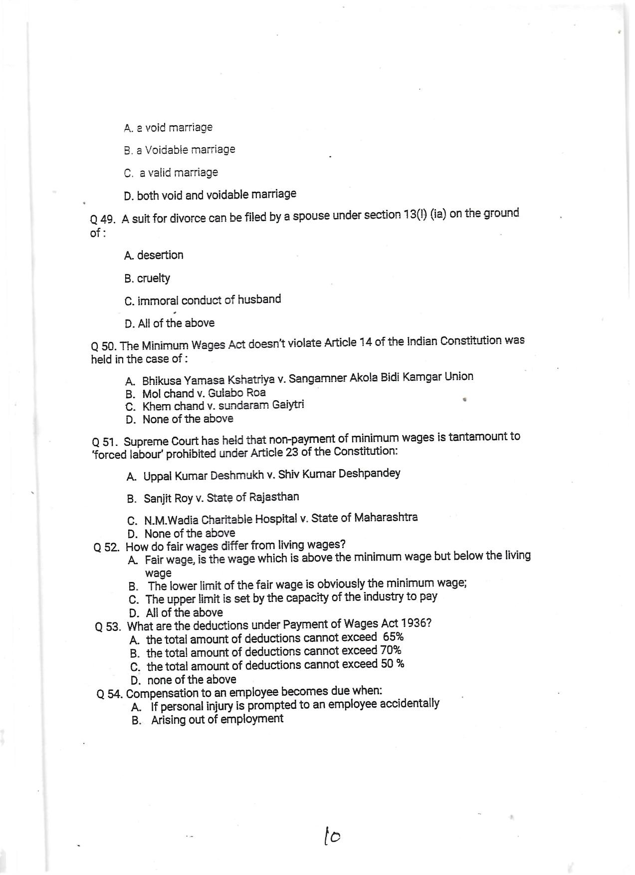 KUET 2024 LLM Question Paper - Page 27