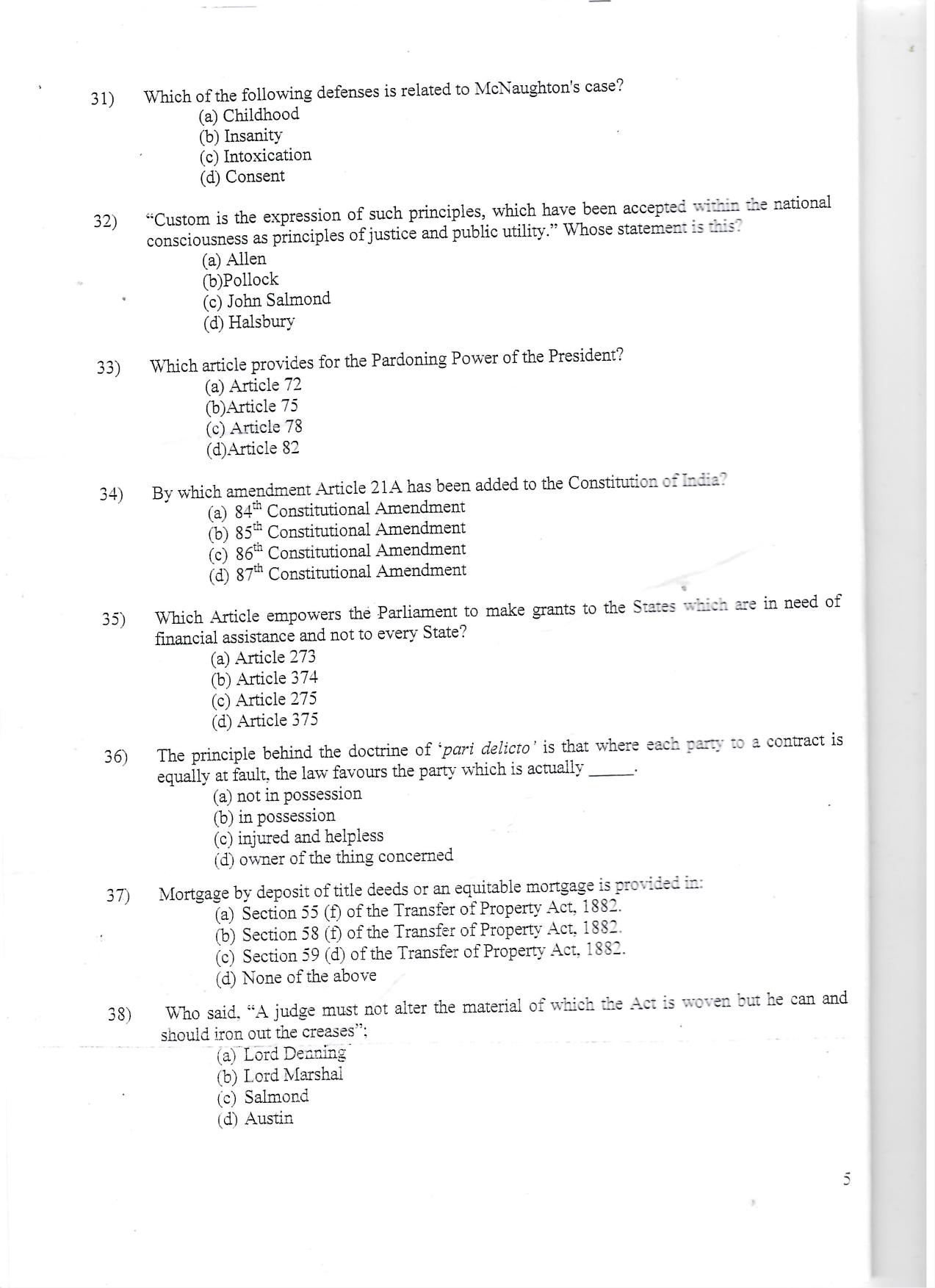 KUET 2024 LLM Question Paper - Page 35