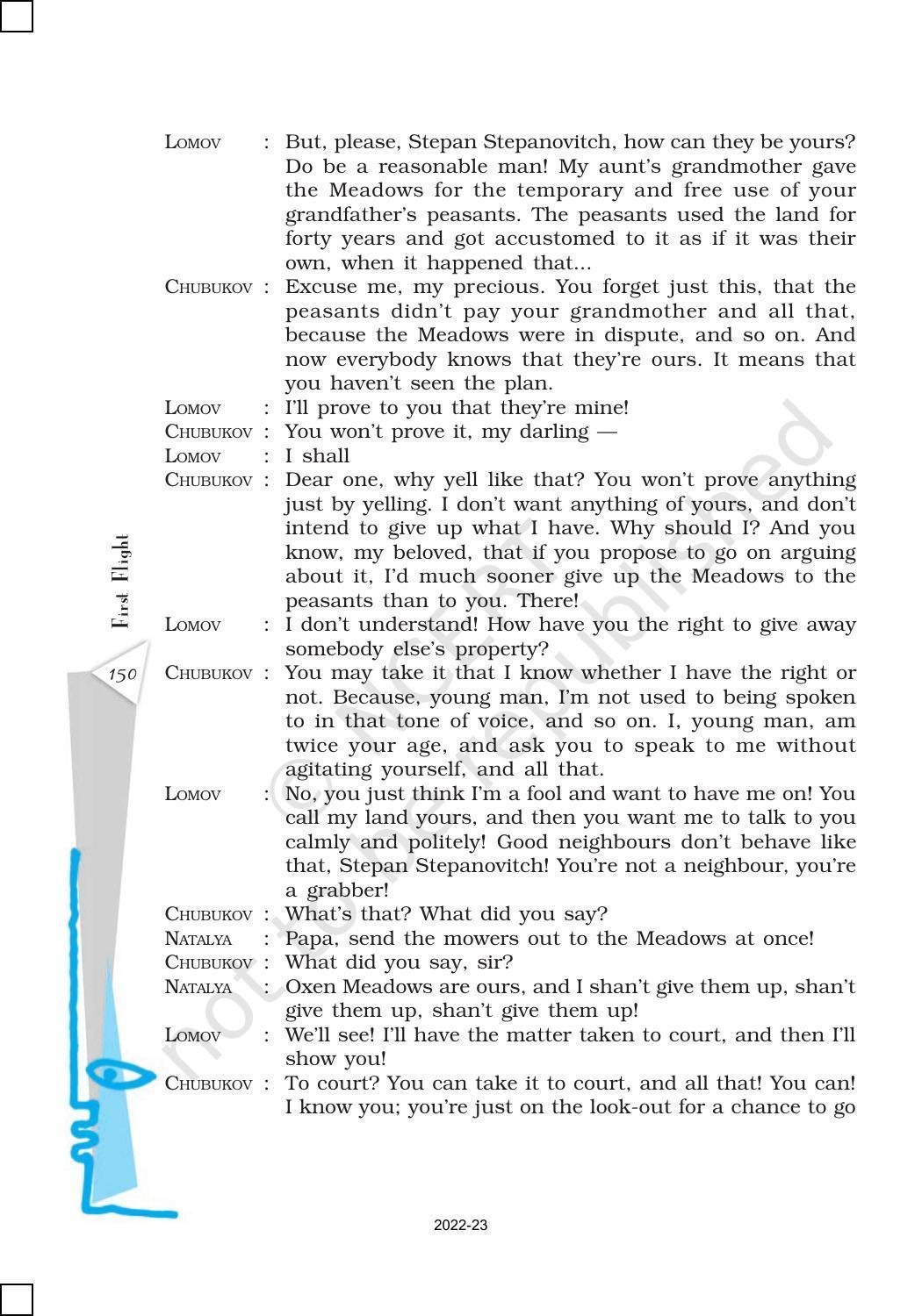 NCERT Book for Class 10 English (First Flight) Chapter 11 The Proposal - Page 9