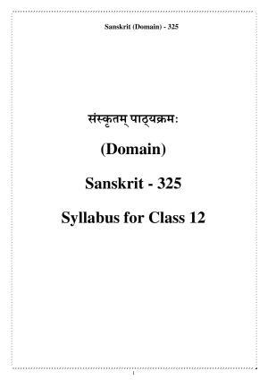 CUET Syllabus for Sanskrit (Hindi)