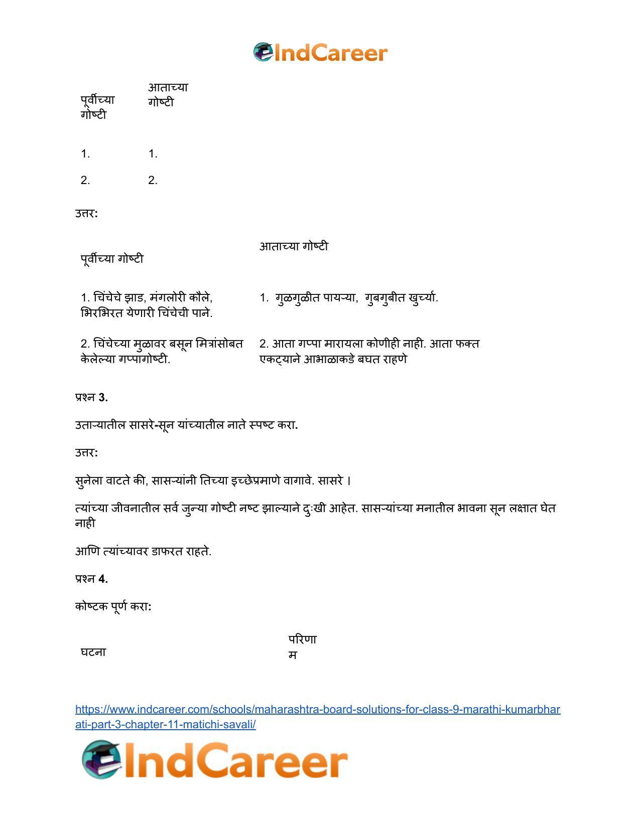 Maharashtra Board Solutions for Class 9- Marathi Kumarbharati (Part- 3): Chapter 11- मातीची सावली - Page 12