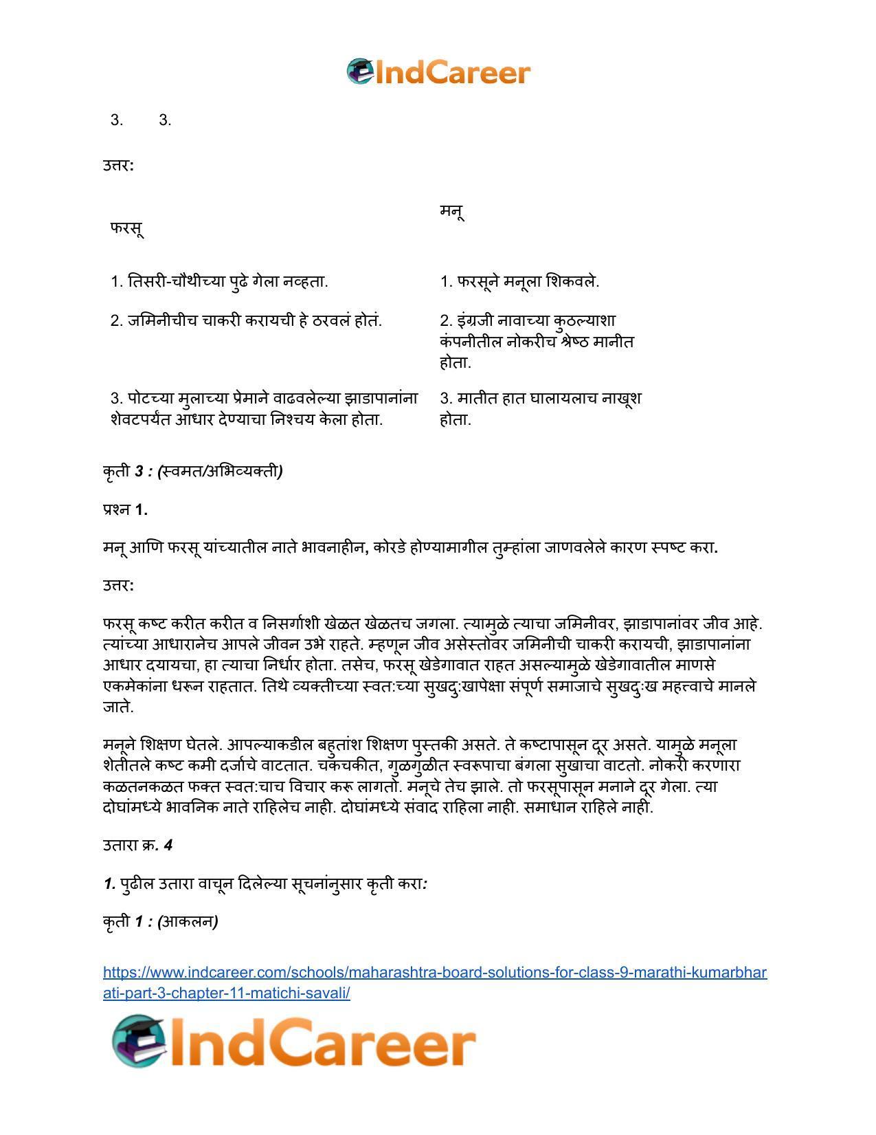 Maharashtra Board Solutions for Class 9- Marathi Kumarbharati (Part- 3): Chapter 11- मातीची सावली - Page 19