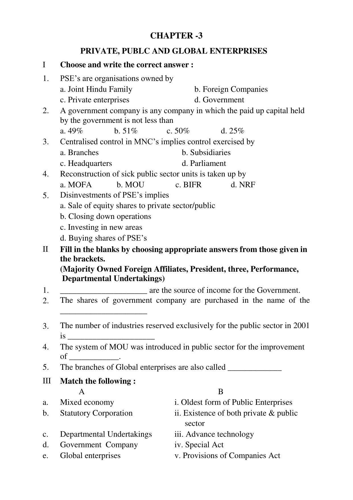 Karnataka 1st PUC Question Bank 2025 - Business Studies English - Page 9