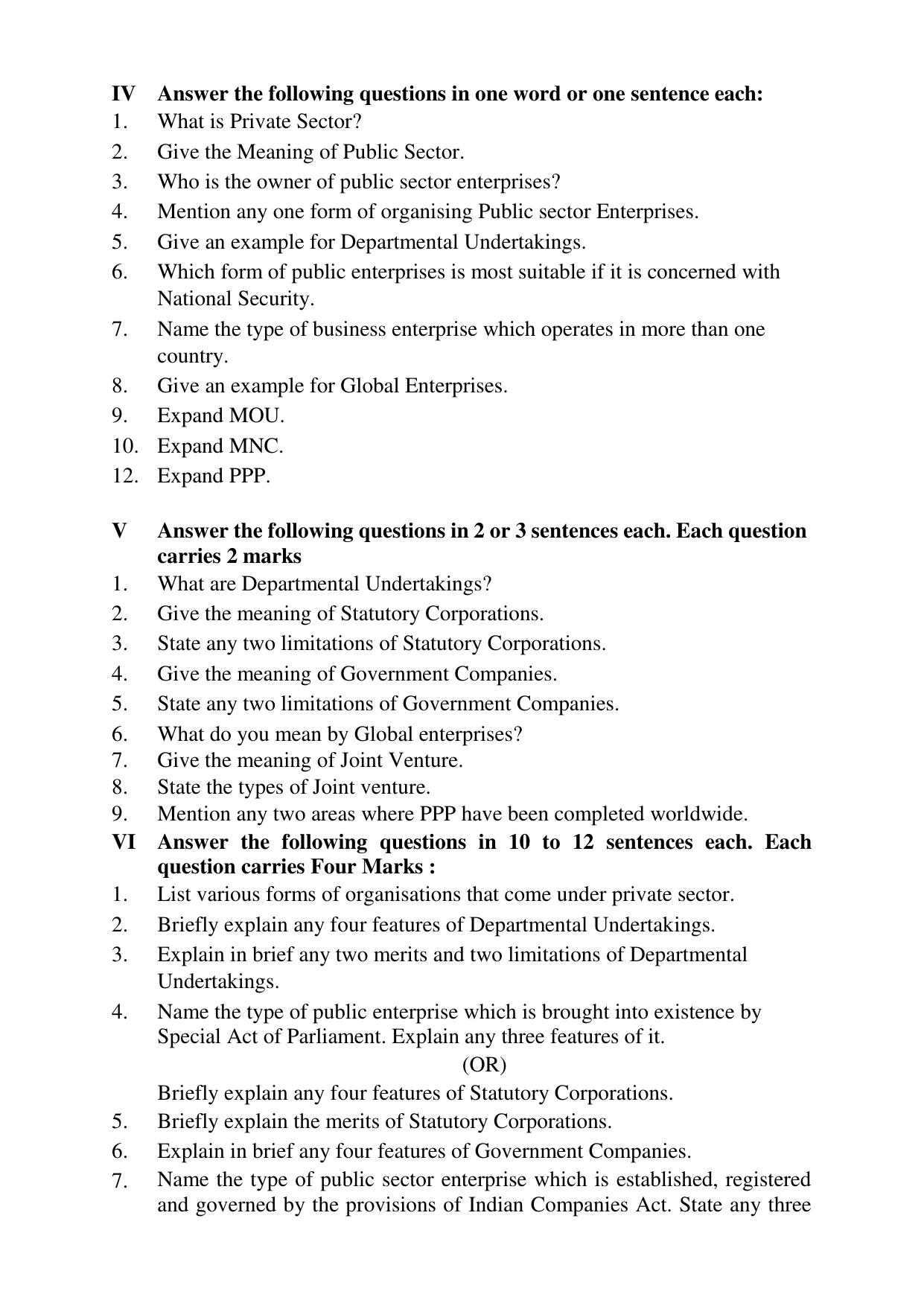 Karnataka 1st PUC Question Bank 2025 - Business Studies English - Page 10