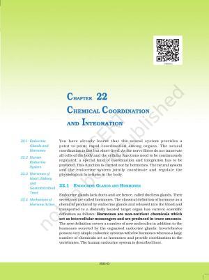 NCERT Book for Class 11 Biology Chapter 22 Chemical Coordination and Integration