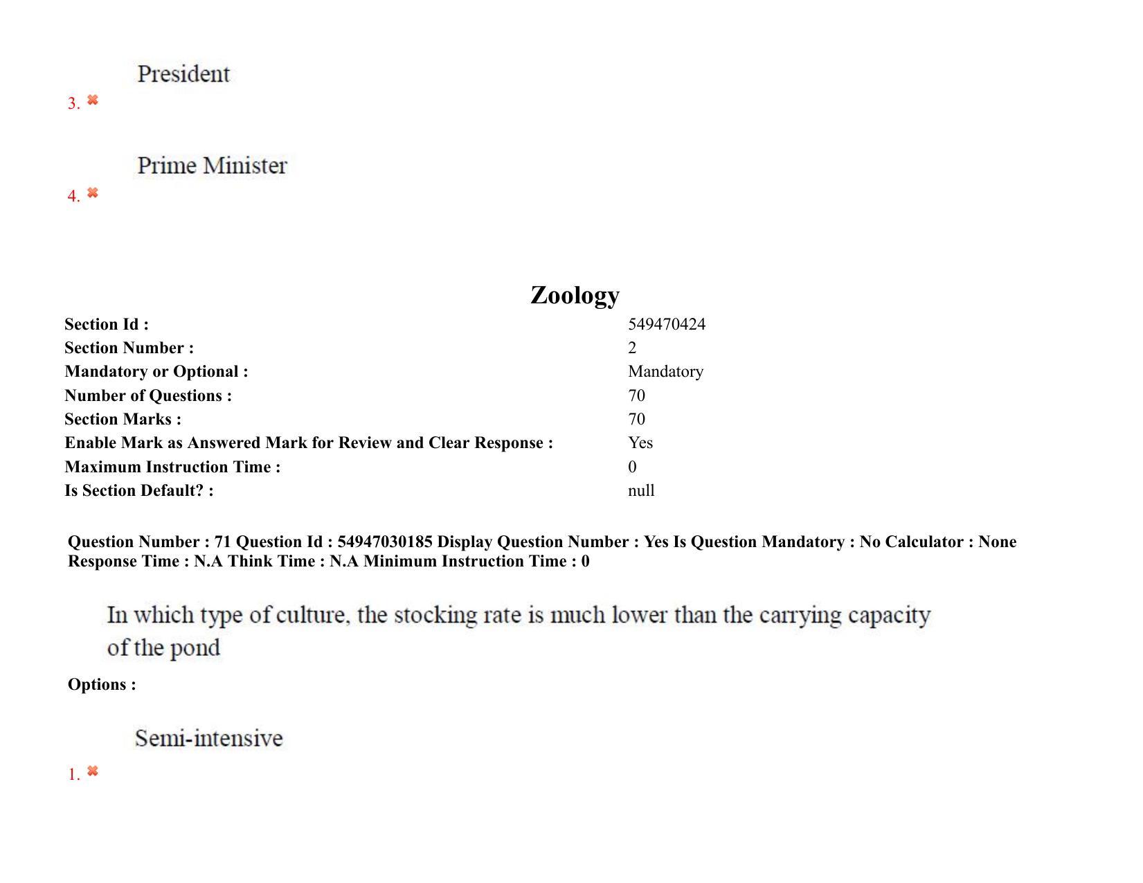 AP RCET 2022: Zoology - 19-10-2022 (Wednesday) Session-II Question Paper With keys - Page 56