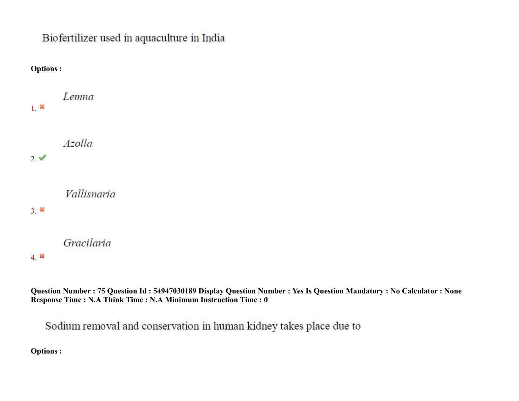 AP RCET 2022: Zoology - 19-10-2022 (Wednesday) Session-II Question Paper With keys - Page 59