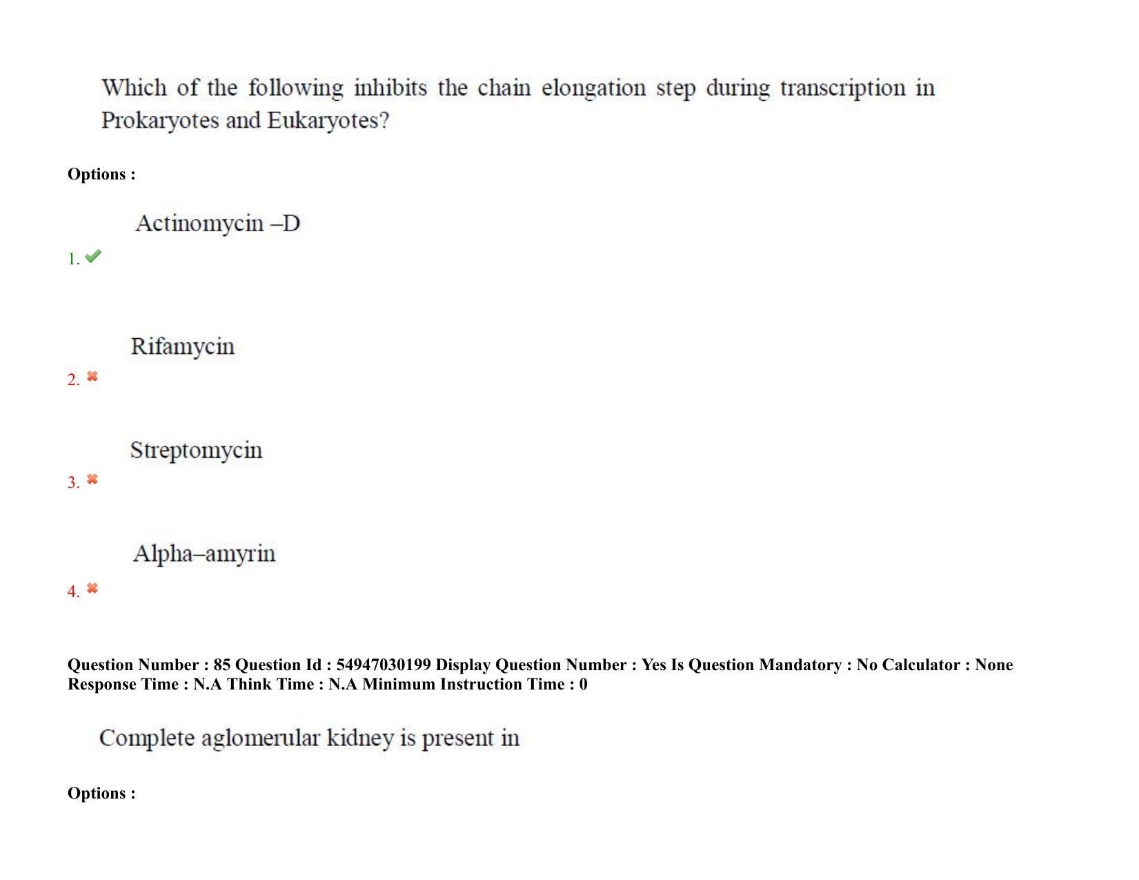 AP RCET 2022: Zoology - 19-10-2022 (Wednesday) Session-II Question Paper With keys - Page 67