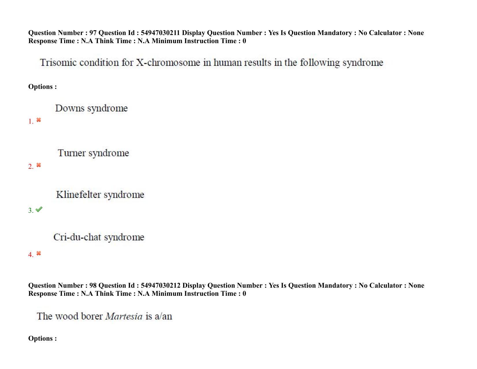 AP RCET 2022: Zoology - 19-10-2022 (Wednesday) Session-II Question Paper With keys - Page 77
