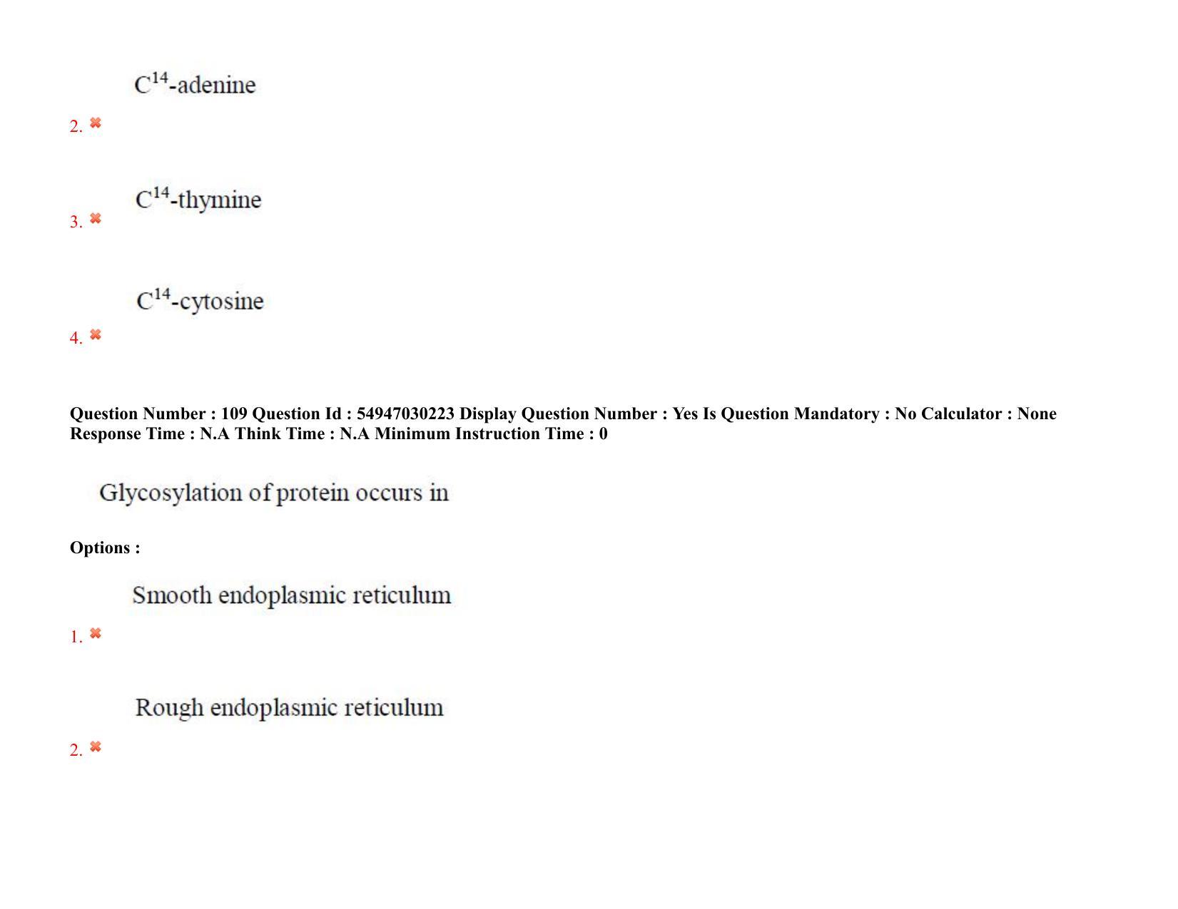 AP RCET 2022: Zoology - 19-10-2022 (Wednesday) Session-II Question Paper With keys - Page 86