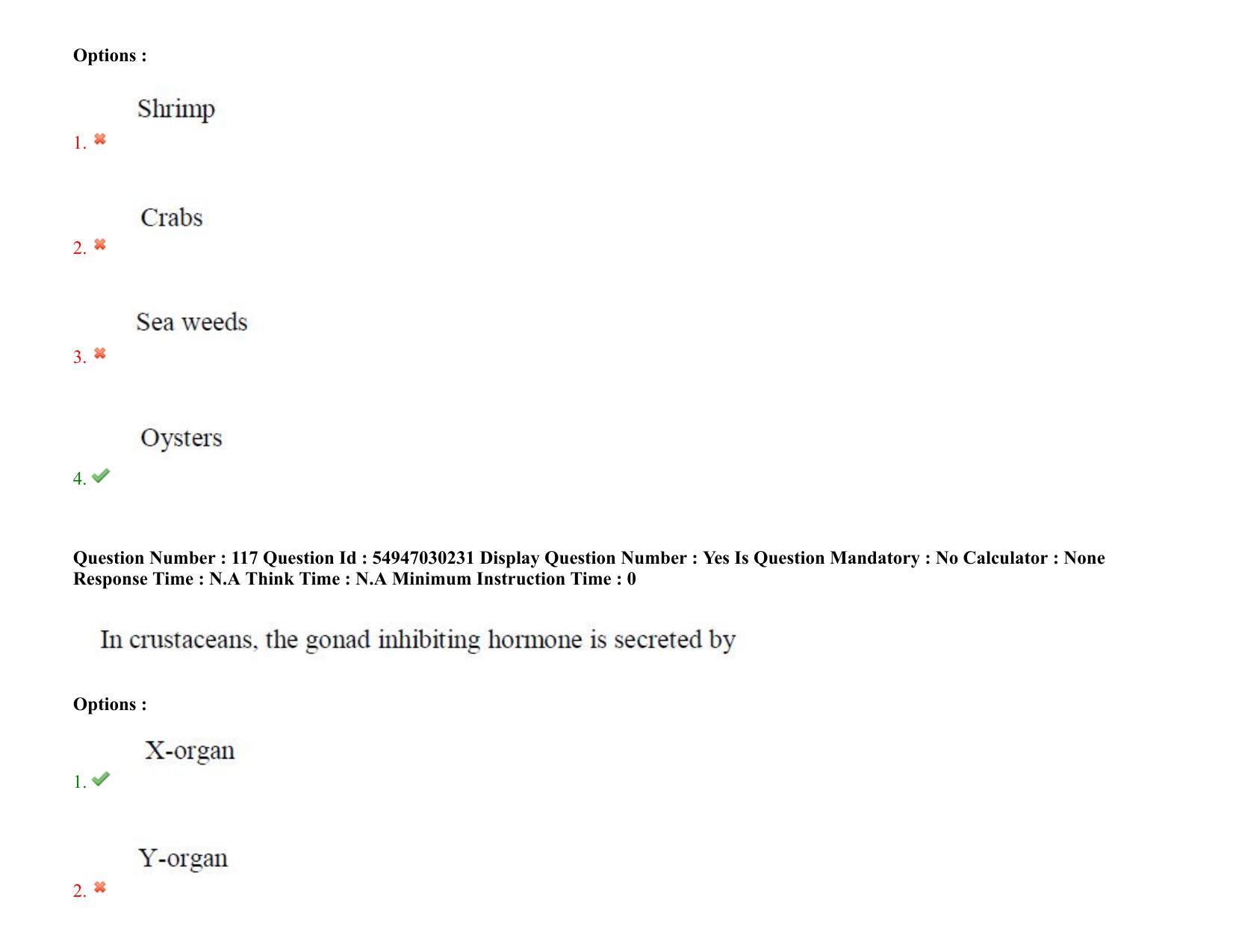 AP RCET 2022: Zoology - 19-10-2022 (Wednesday) Session-II Question Paper With keys - Page 92