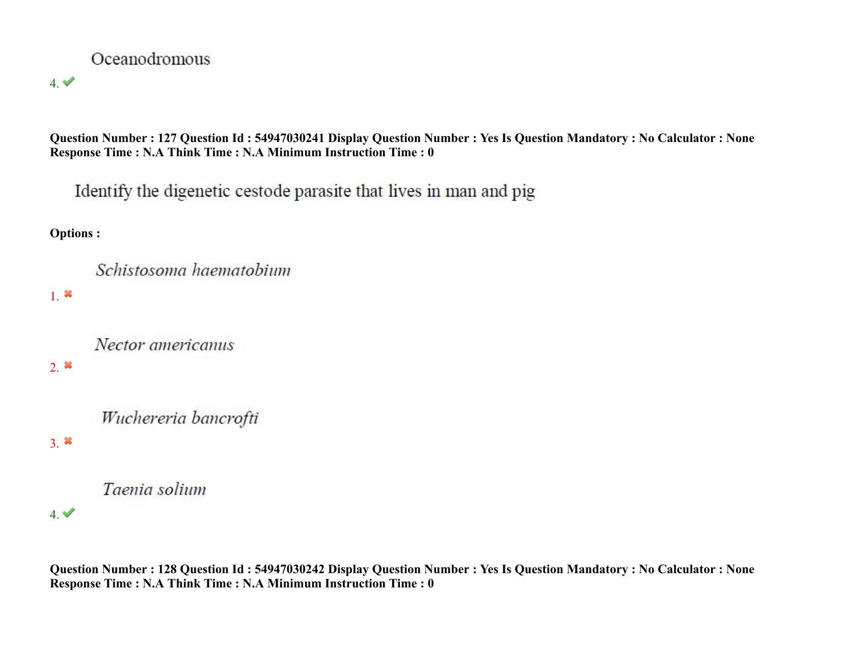 AP RCET 2022: Zoology - 19-10-2022 (Wednesday) Session-II Question Paper With keys - Page 100