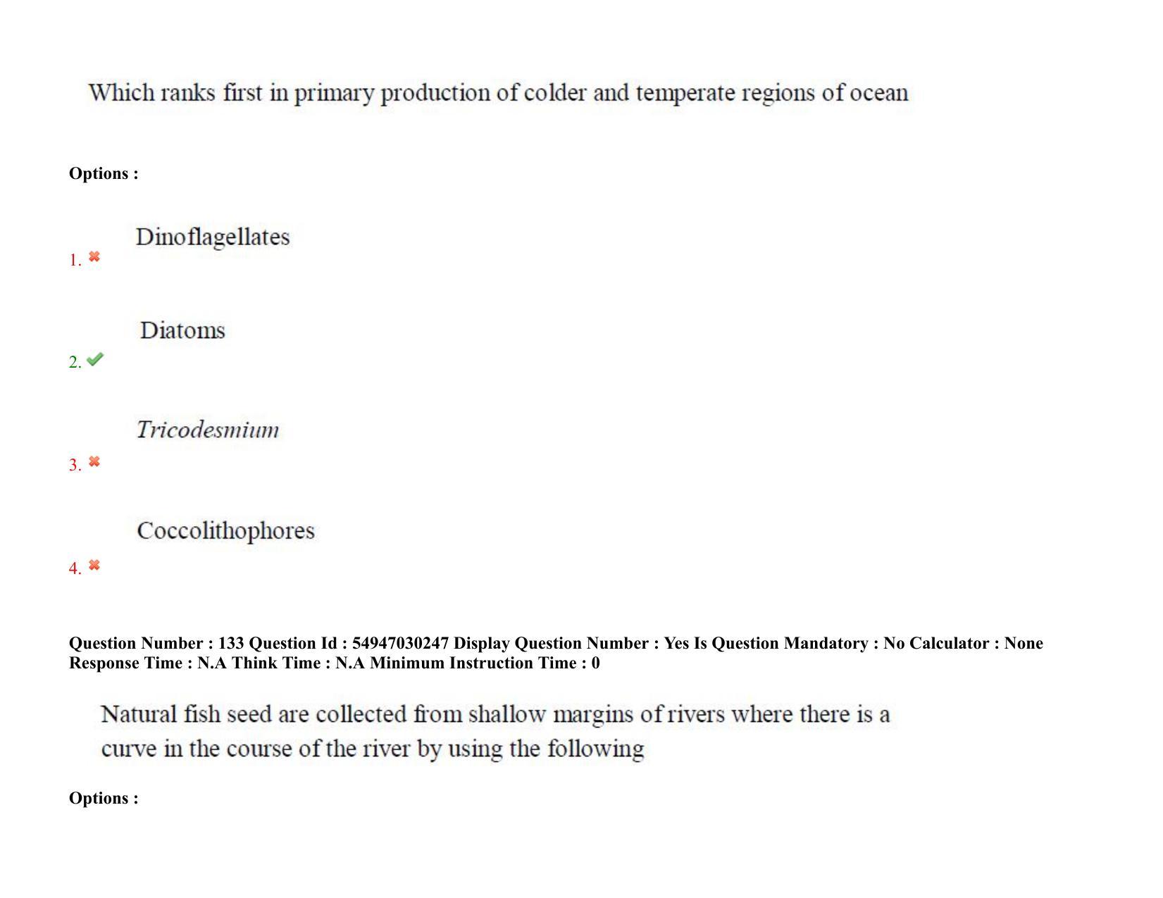 AP RCET 2022: Zoology - 19-10-2022 (Wednesday) Session-II Question Paper With keys - Page 104