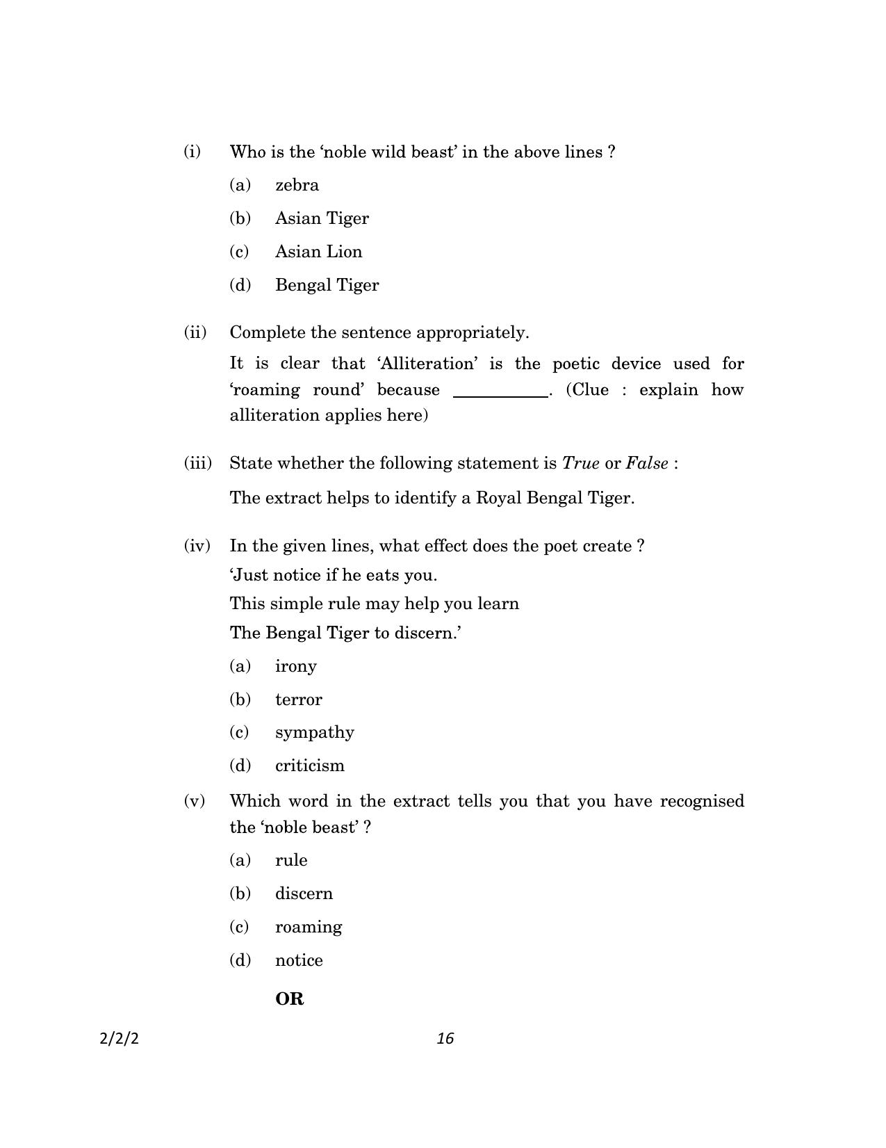 CBSE Class 10 2-2-2_English Language And Literature 2023 Question Paper - Page 16