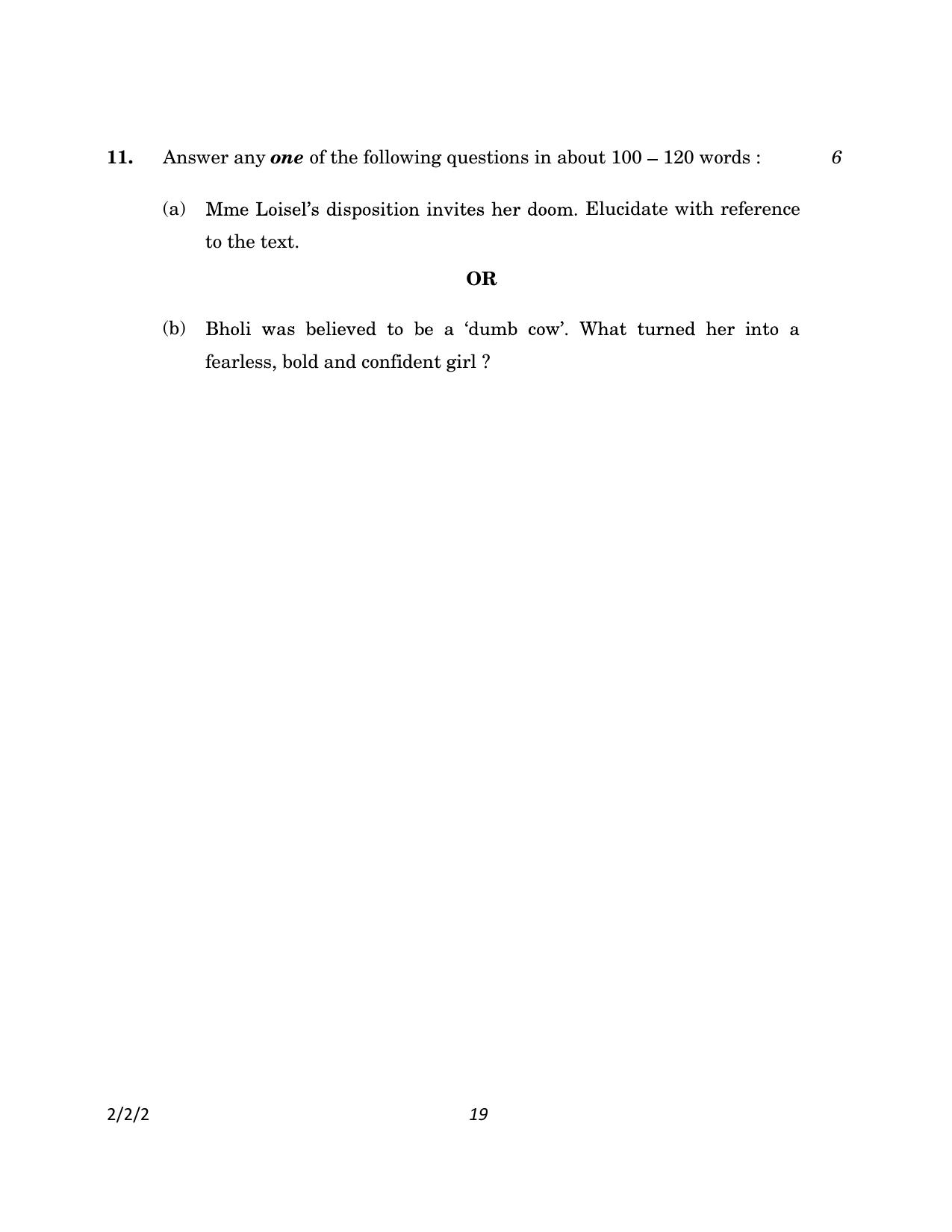 CBSE Class 10 2-2-2_English Language And Literature 2023 Question Paper - Page 19