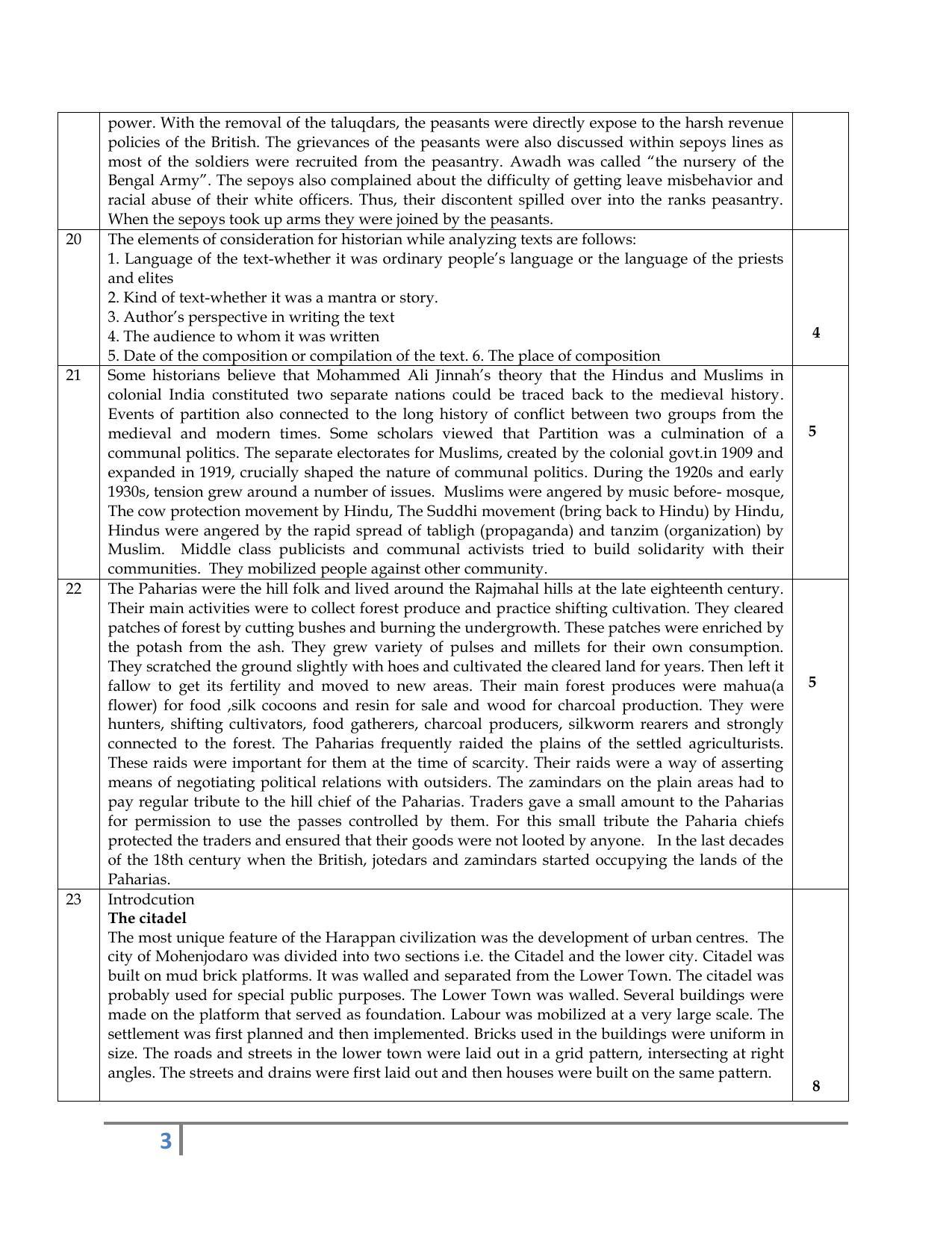 Kerala Plus Two 2020 History Model Answer Key - Page 3