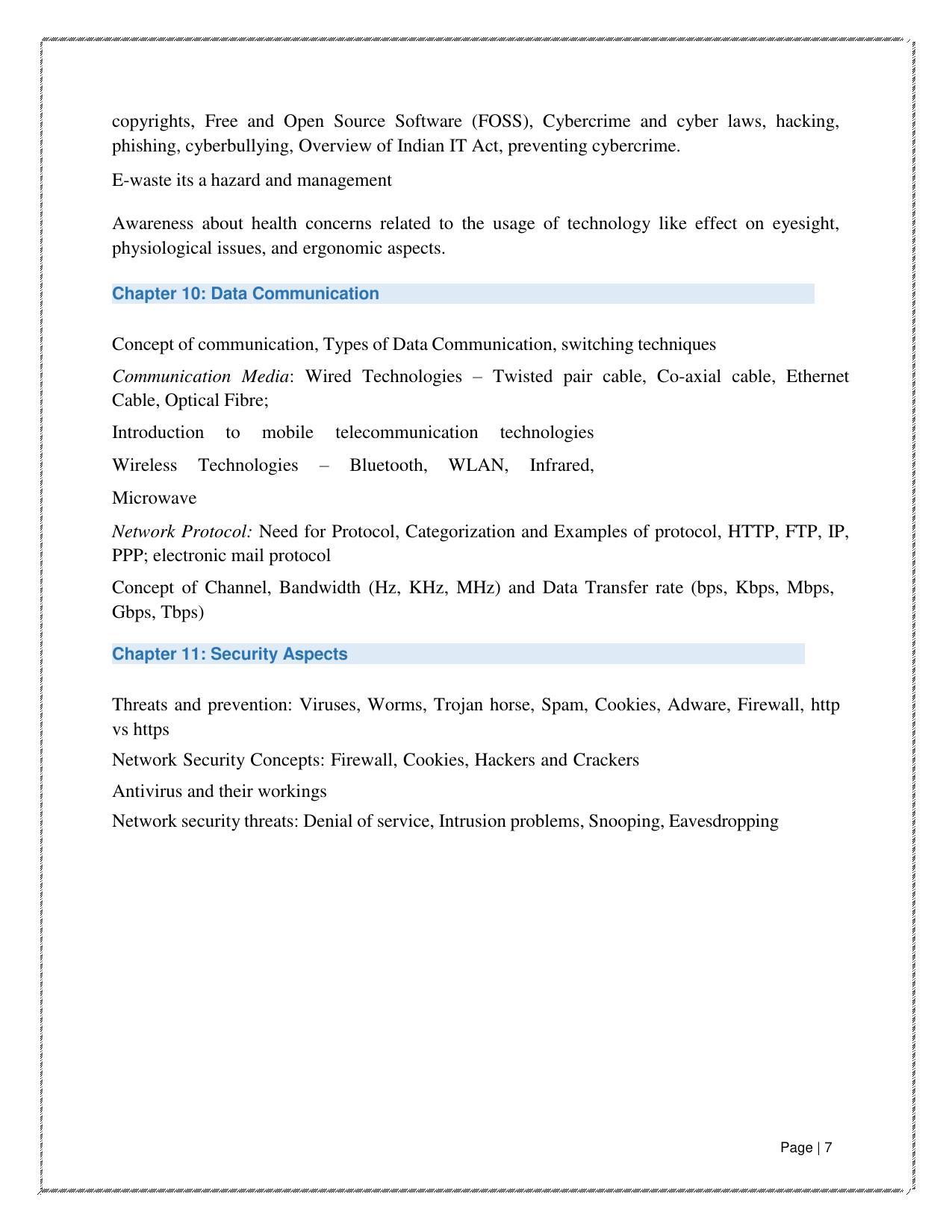 CUET Syllabus for Computer Science (English) - Page 7