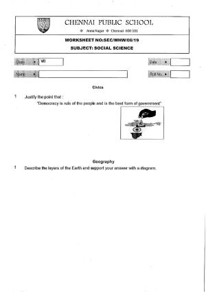 CBSE Worksheets for Class 7 Geography Civics Geography Assignment