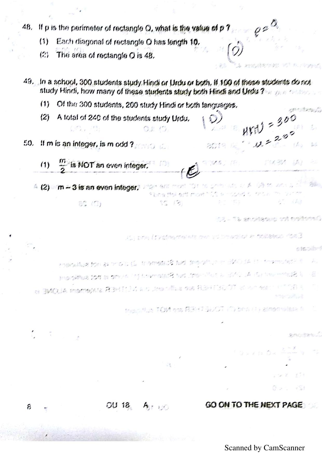 OUAT 2018 Question Paper - Page 9