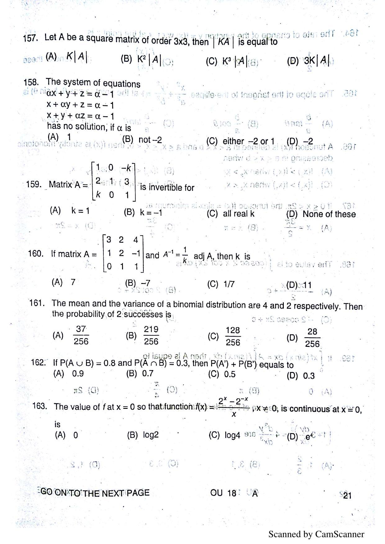 OUAT 2018 Question Paper - Page 22