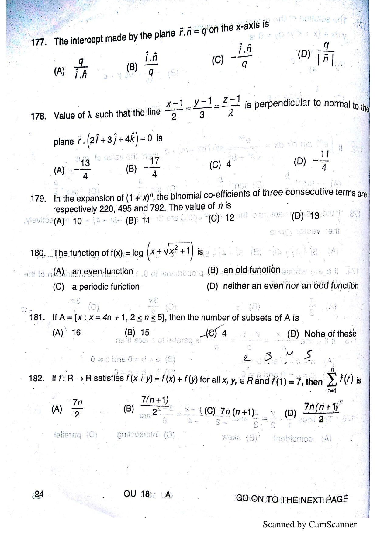 OUAT 2018 Question Paper - Page 25