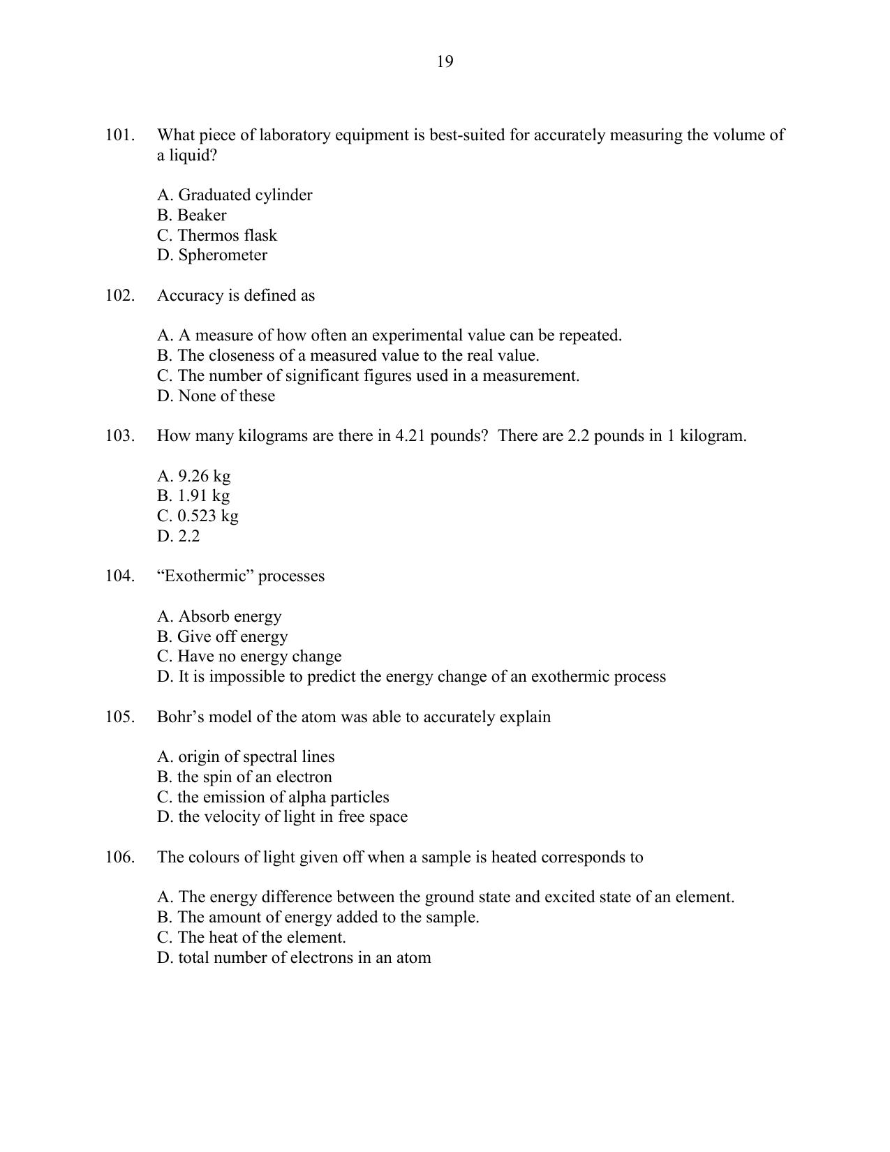 CUSAT CAT 2016 Instrumentation Question Paper - Page 19