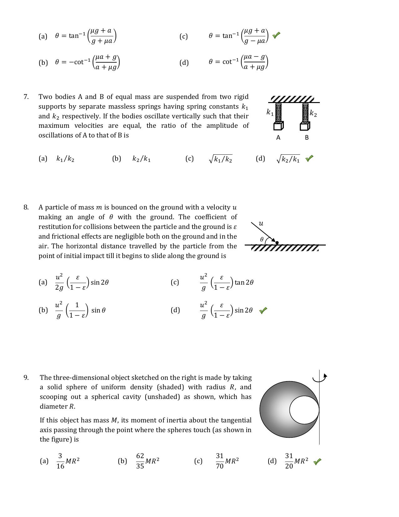 TIFR GS 2019 Physics Question Paper - Page 5