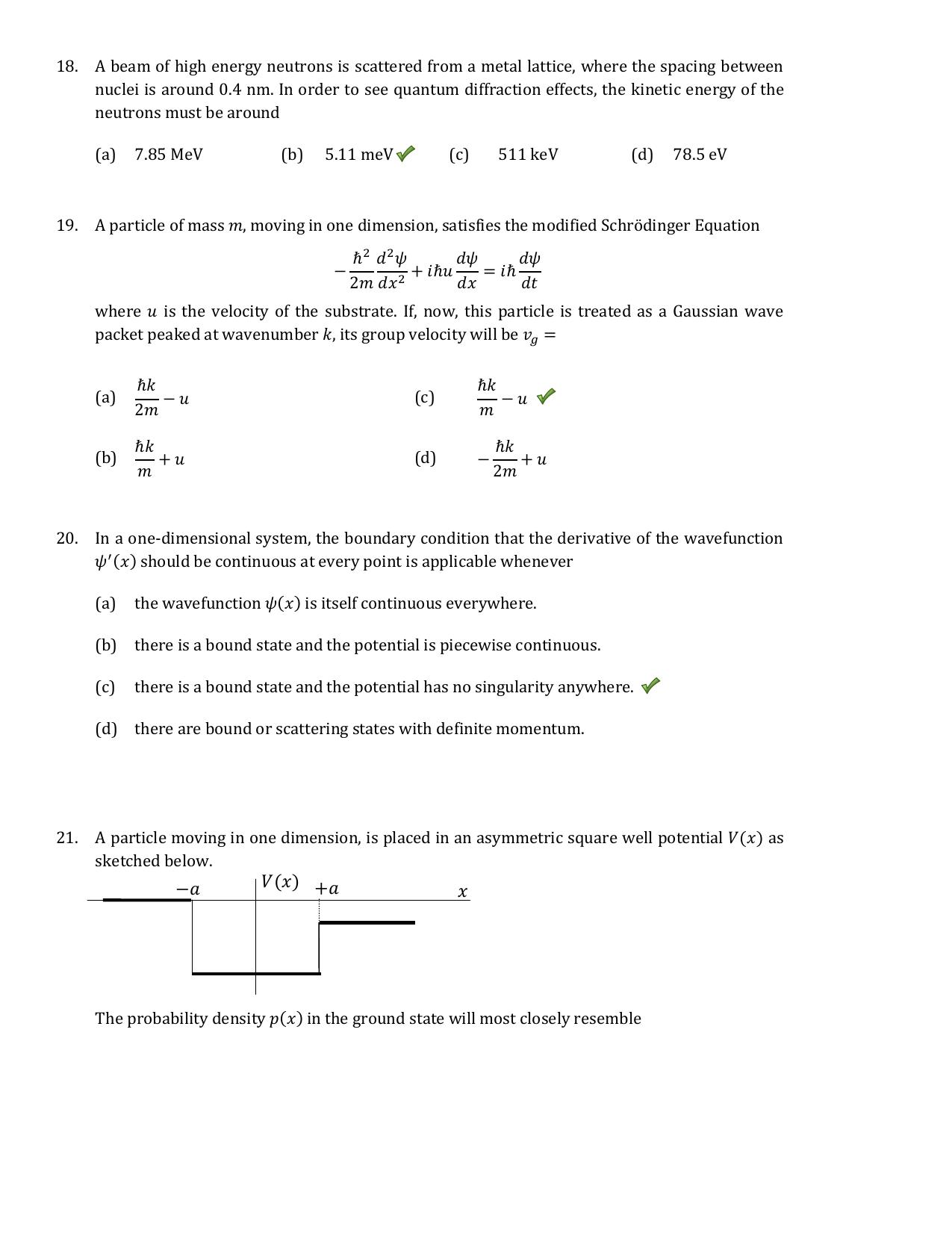 TIFR GS 2019 Physics Question Paper - Page 9