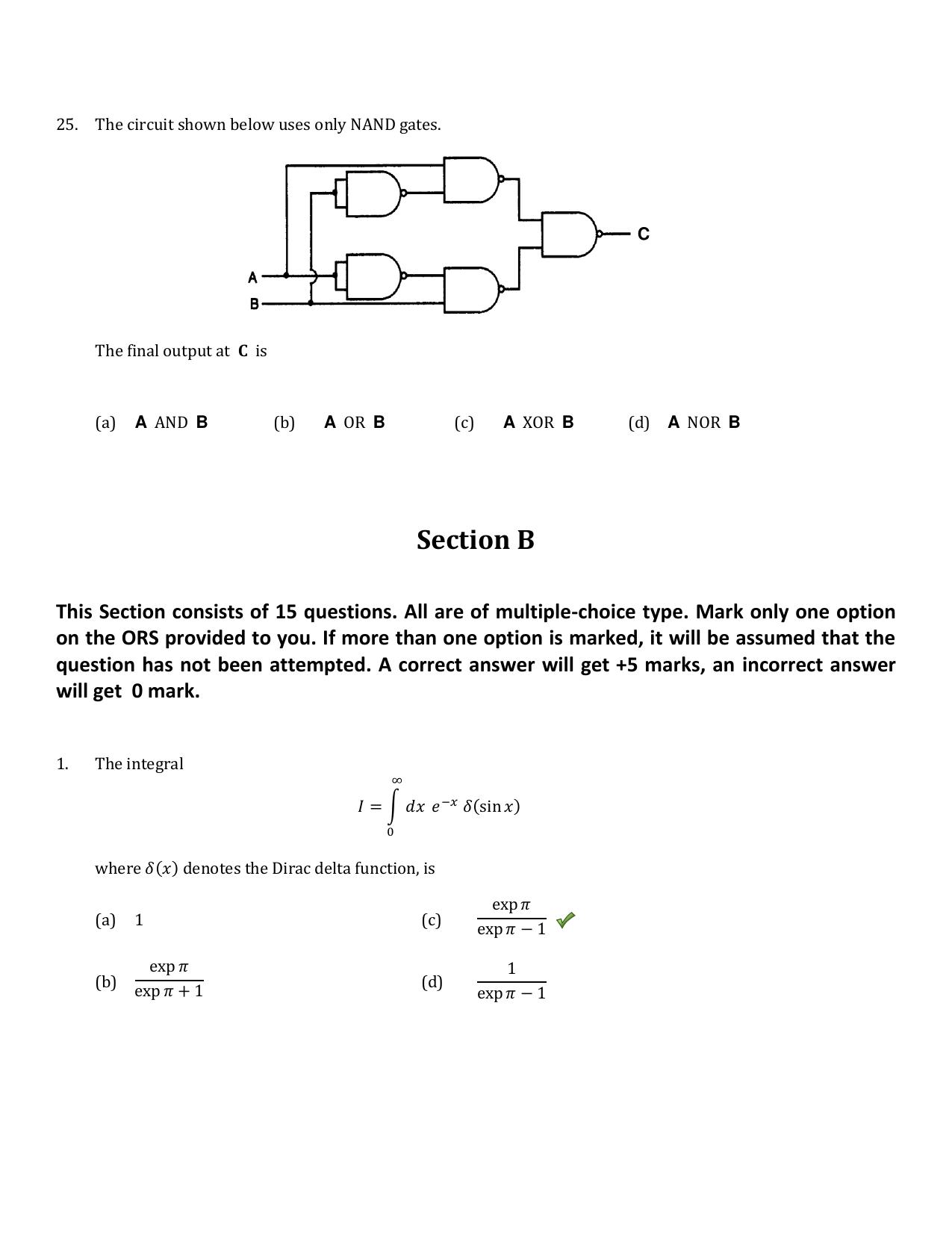 TIFR GS 2019 Physics Question Paper - Page 12