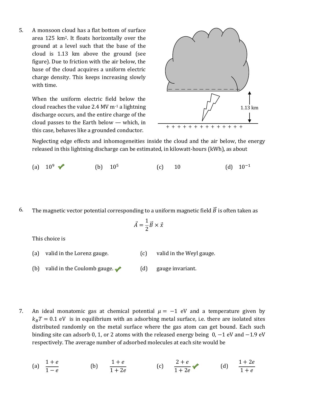 TIFR GS 2019 Physics Question Paper - Page 14