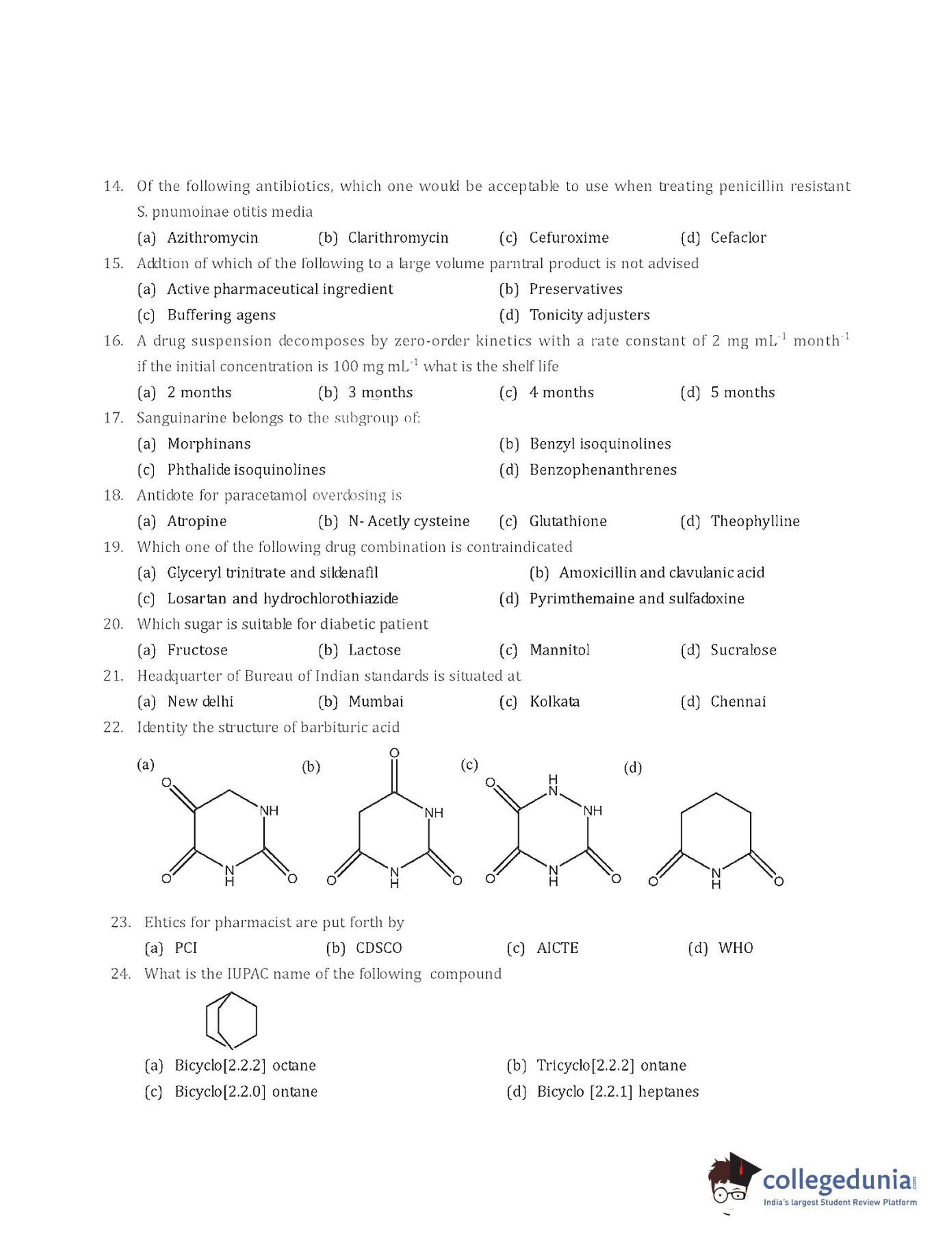 GPAT 2014 Question Paper   - Page 2