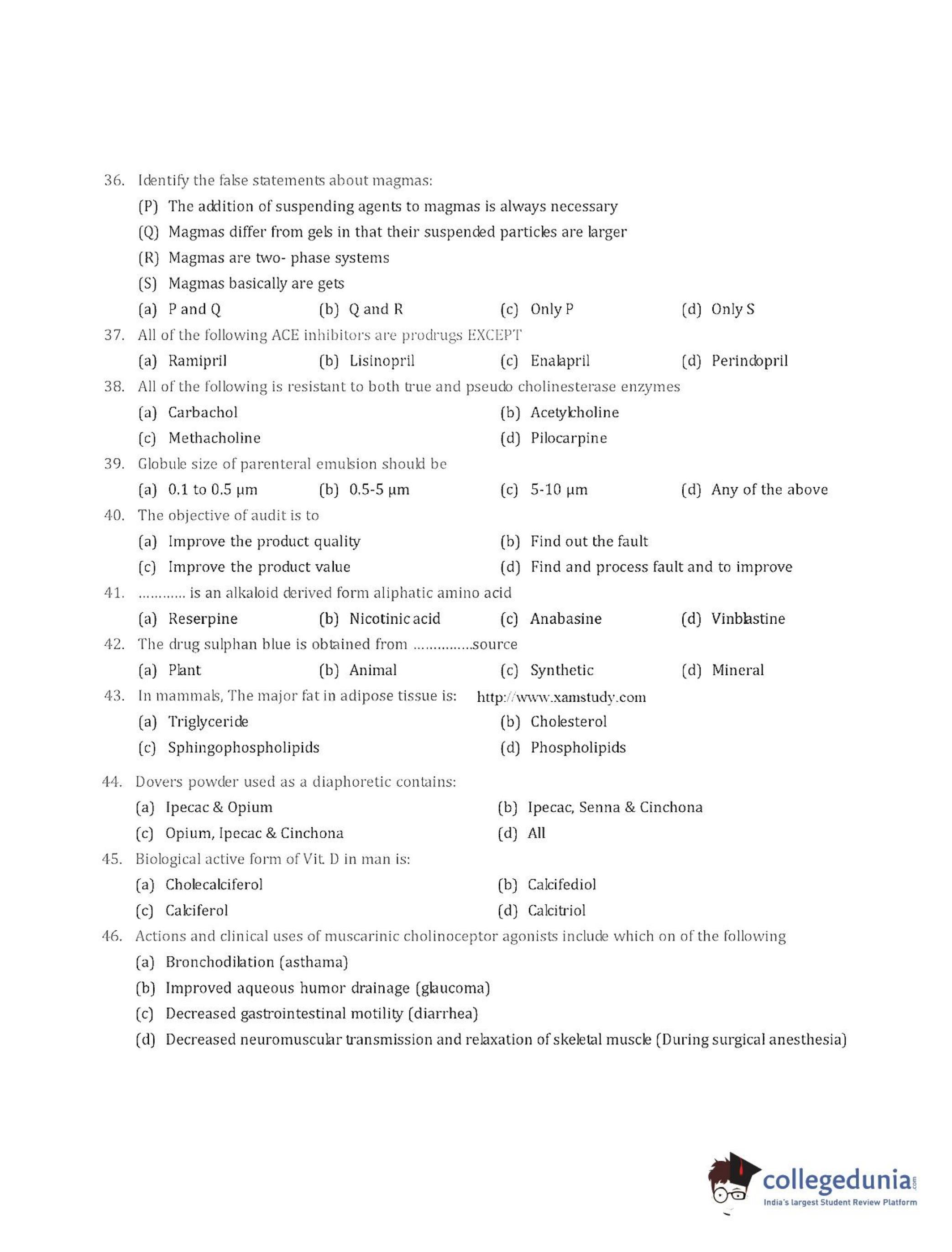 GPAT 2014 Question Paper   - Page 4