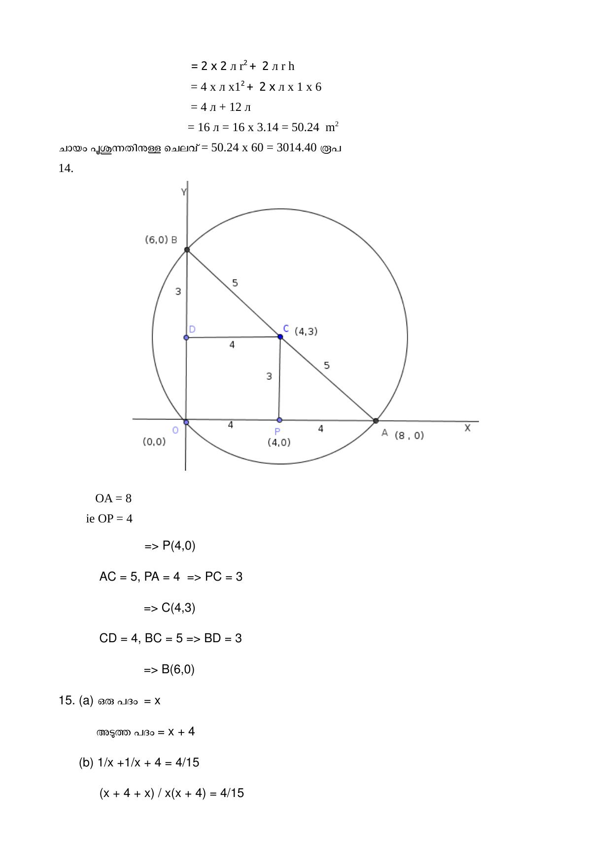 Kerala SSLC 2015 Maths Answer key (MM) - Page 5