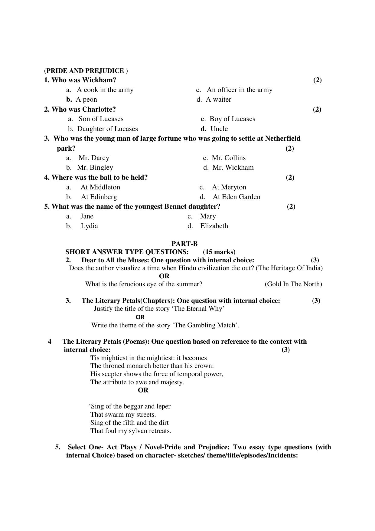 PSEB Class 12 Elective English (For DA Students) Model Papers 2025 - Page 4