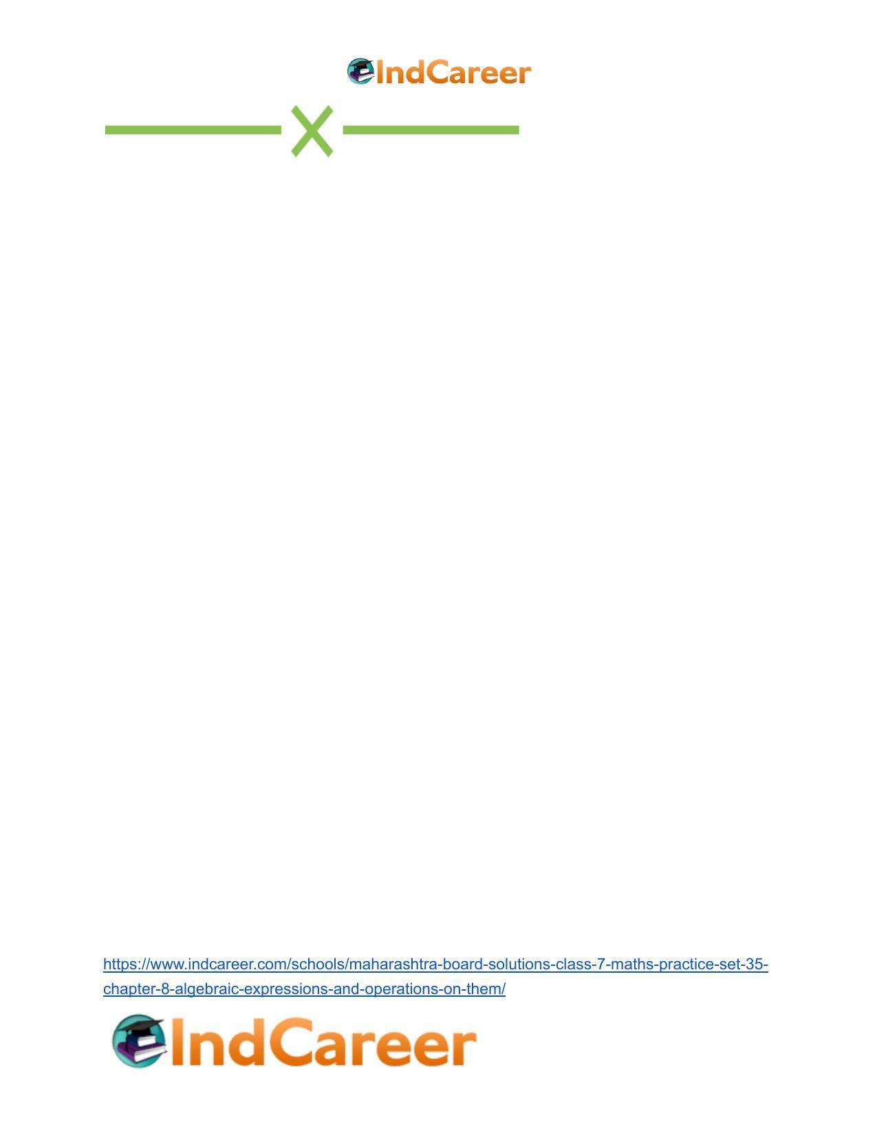 Maharashtra Board Solutions Class 7-Maths (Practice Set 35): Chapter 8- Algebraic Expressions and Operations on them - Page 4