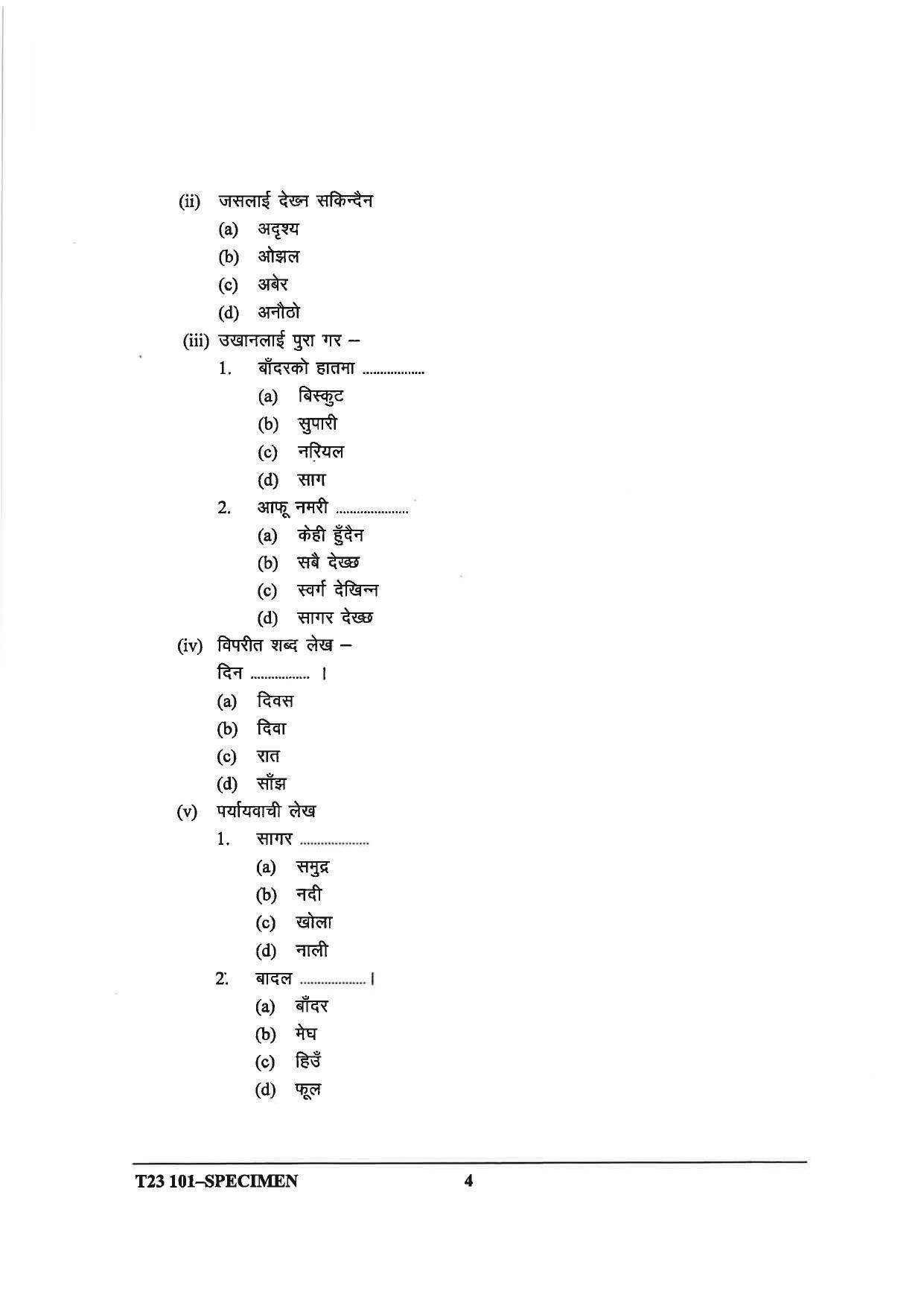 ICSE Class 10 Nepali Sample Papers 2023 - Page 4
