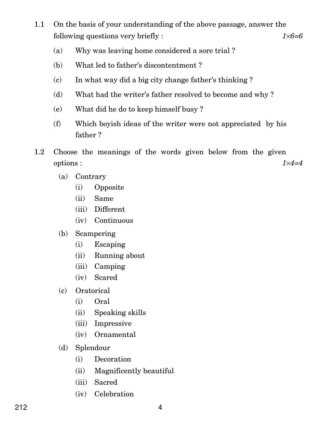 CBSE Class 12 212 ENGLISH ELECTIVE - C 2019 Compartment Question Paper - Page 4